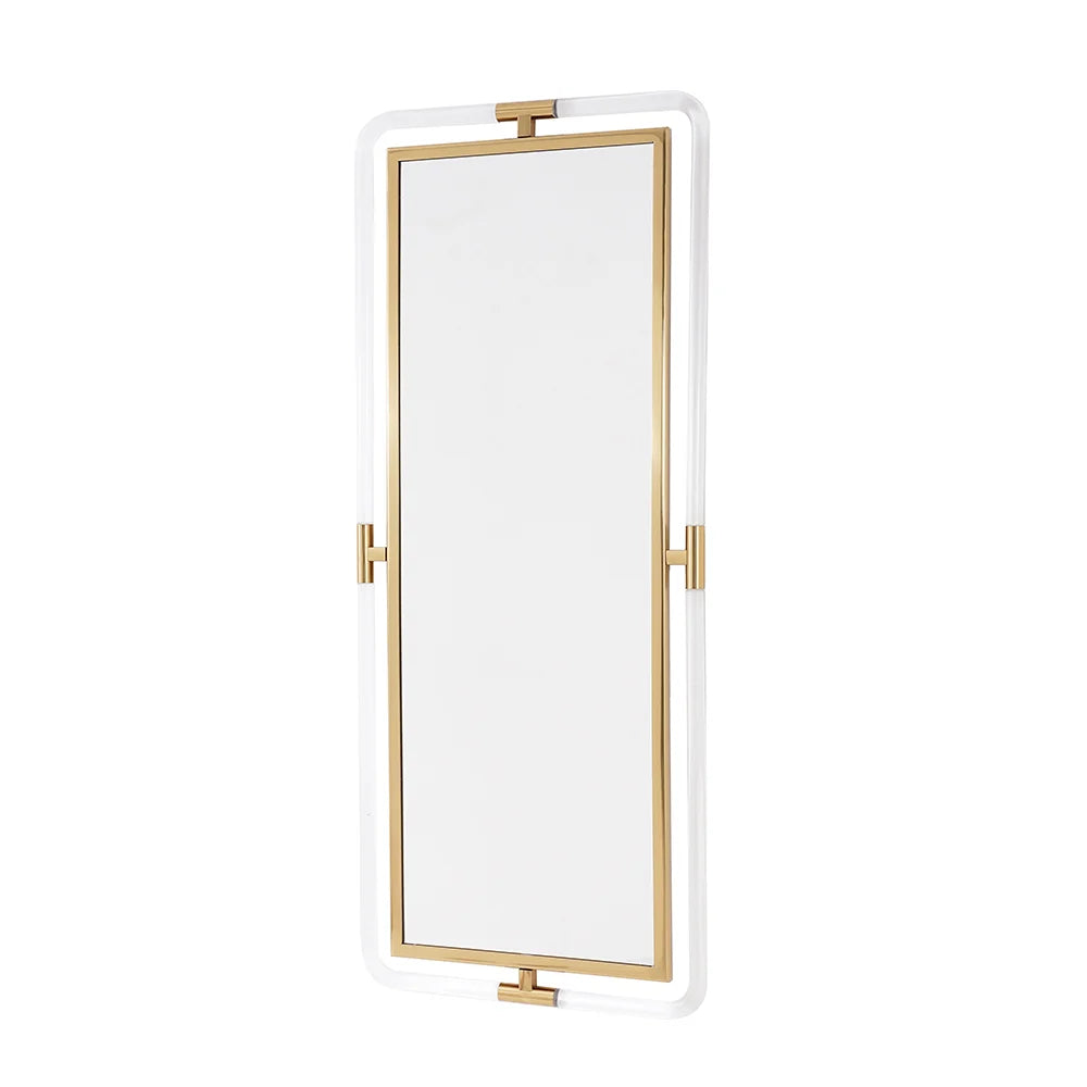47.2"Modern Gold Full Length Large Long Wall Mirror Decor Acrylic & Metal Frame