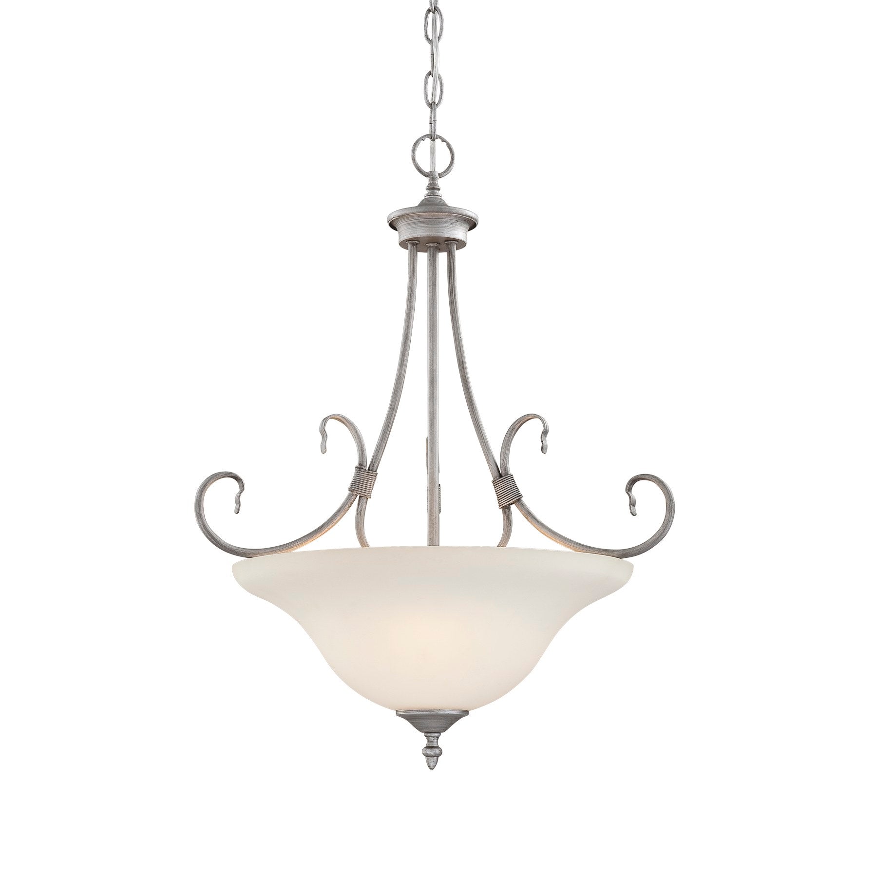 Millennium Lightings Fulton Pendant Offered in Rubbed Silver finish, Item Number 1383-RS