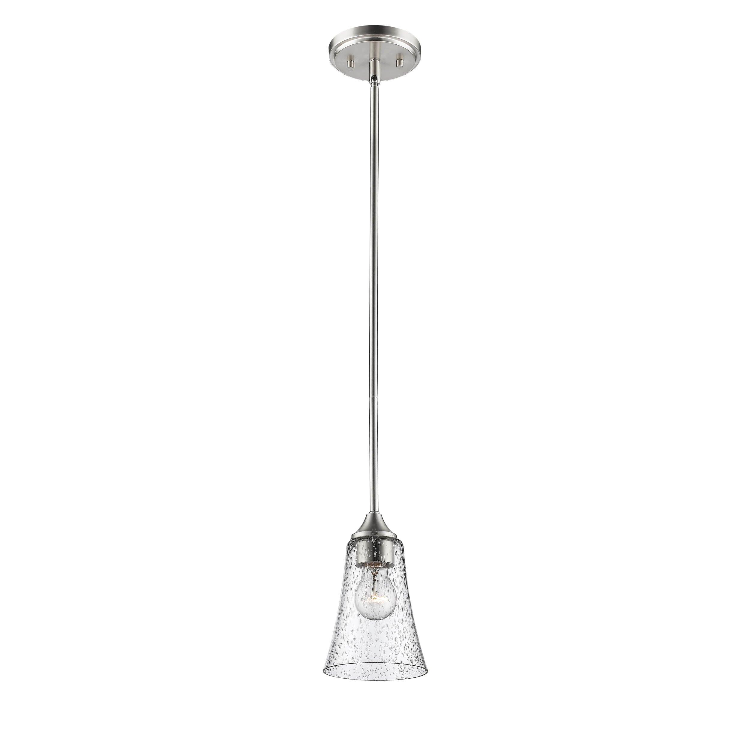 Millennium Lighting 1 Light Mini-Pendant, Satin Nickel Finish