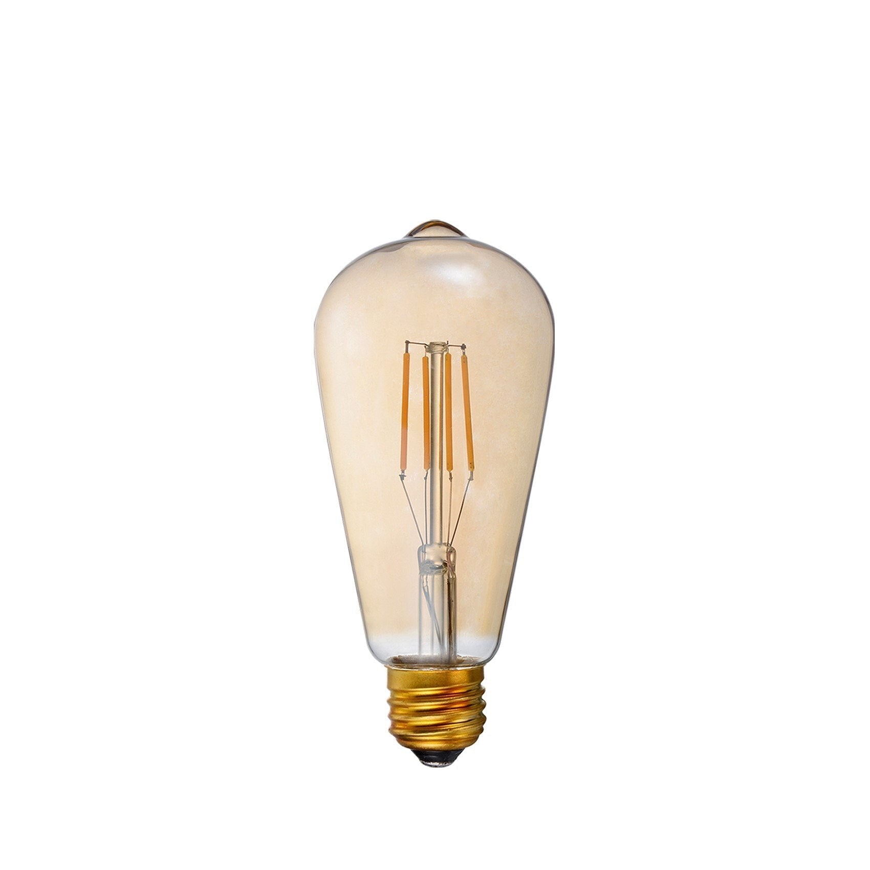 LED Filament Bulb - ST21 - 60 Watt Equivalent - Amber - E26 - Dimmable