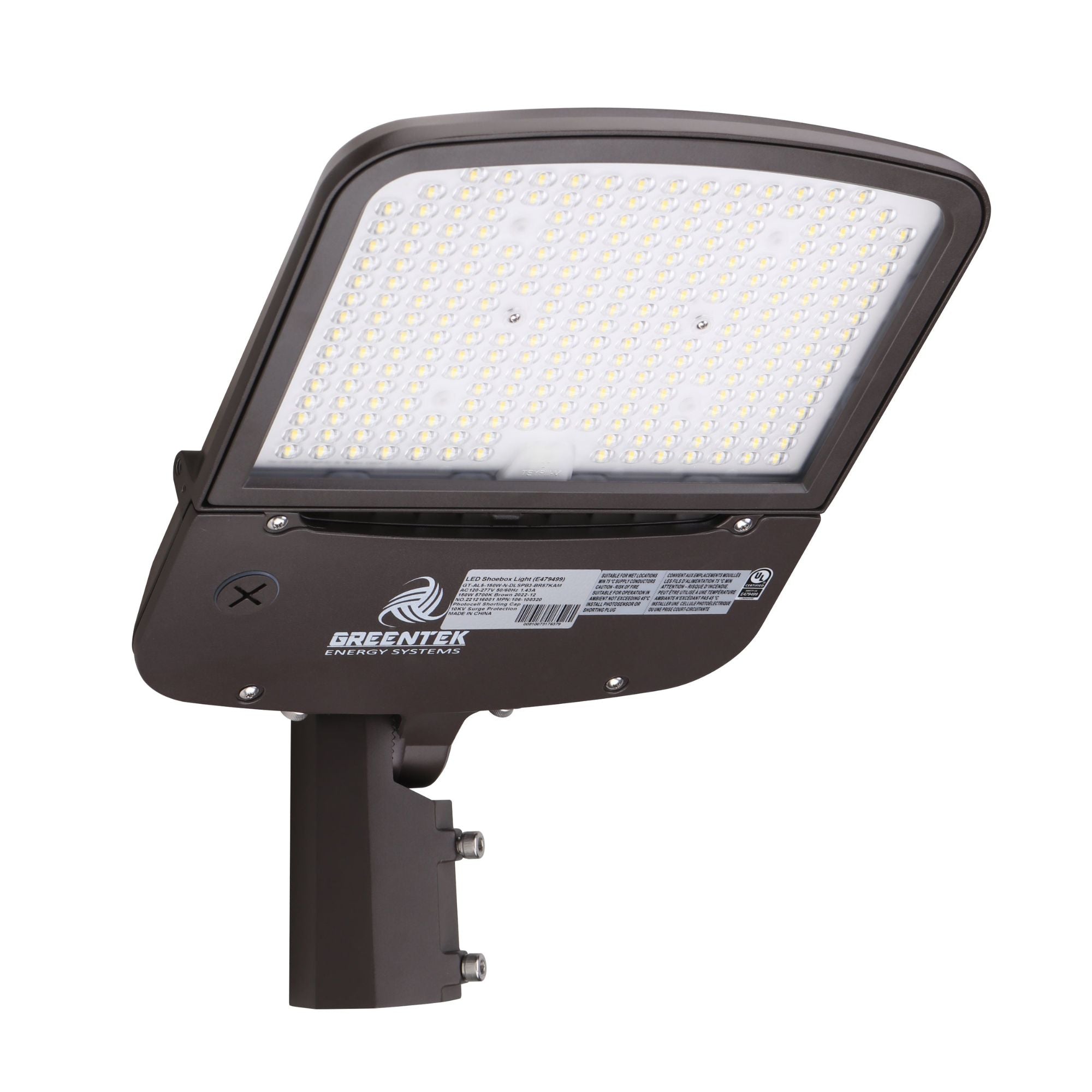 LED Street Light - 150W - 22,200 Lumens - Shorting Cap - Slip Fitter Mount - AL5 Series - High Voltage - UL+DLC 5.1