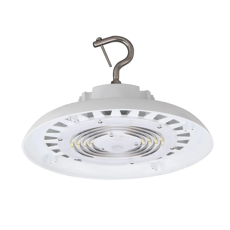 240W LED UFO High Bay Light - 34,320 Lumens, High Voltage, Hook Mount, IP65, UL & DLC 5.1 Certified