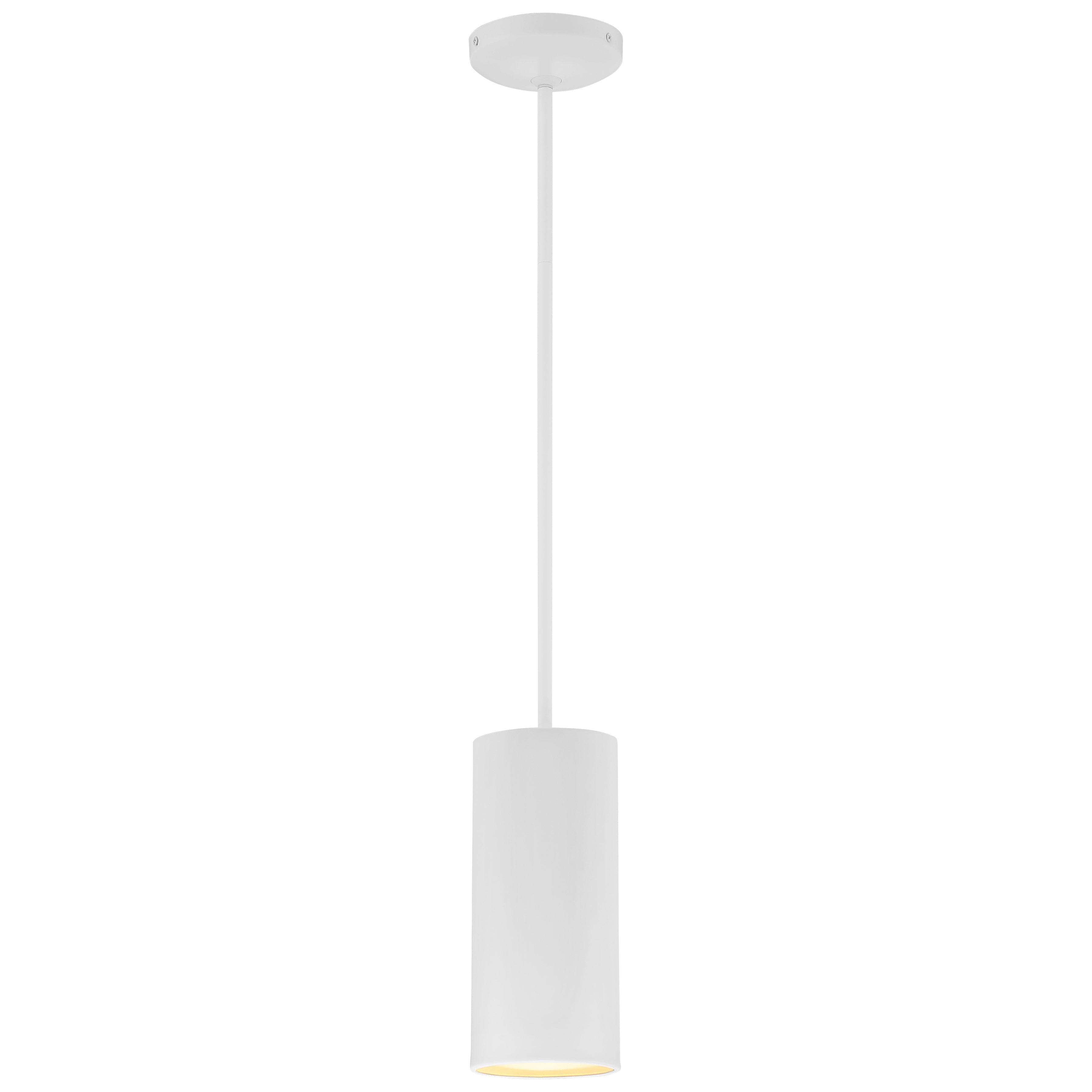 LED Pendant Light, 60W, 120V, Matte White Finish, Pilson Collection