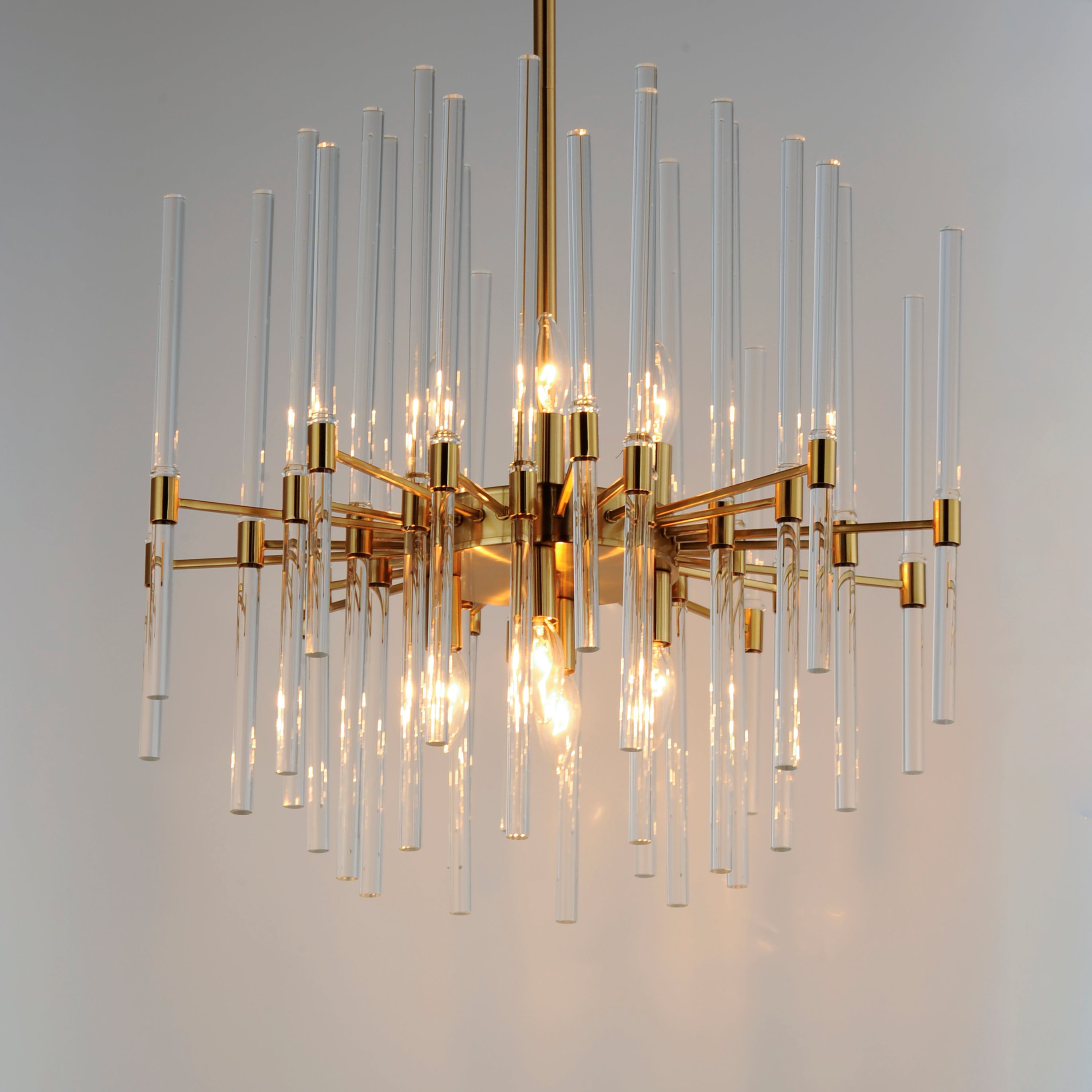 24" Divine 8-Light Pendant, 480W, 120V, Polished Nickel or Heritage Finish