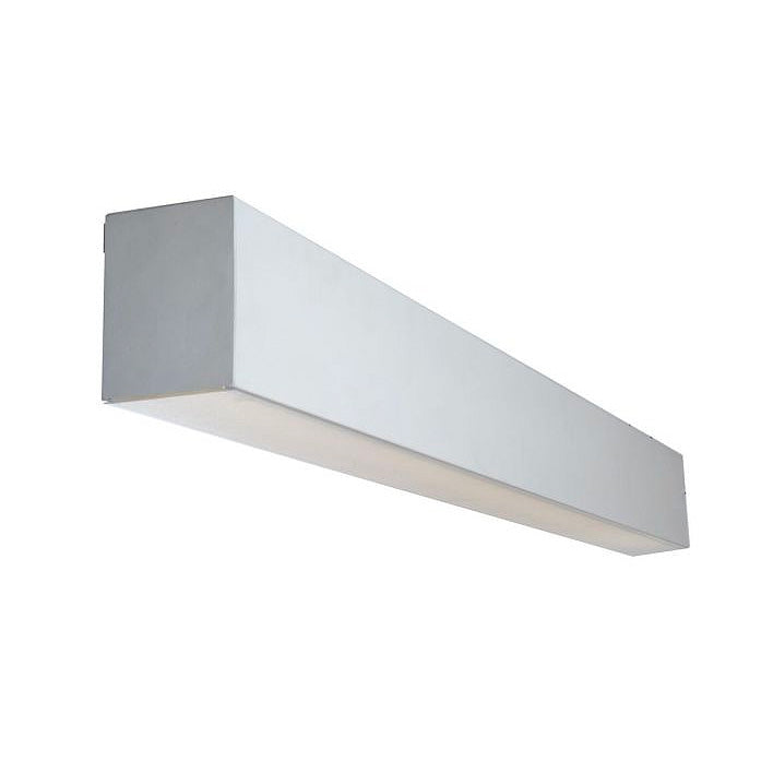 4 Foot LED Linear Pendant Uplight and Downlight, White Finish