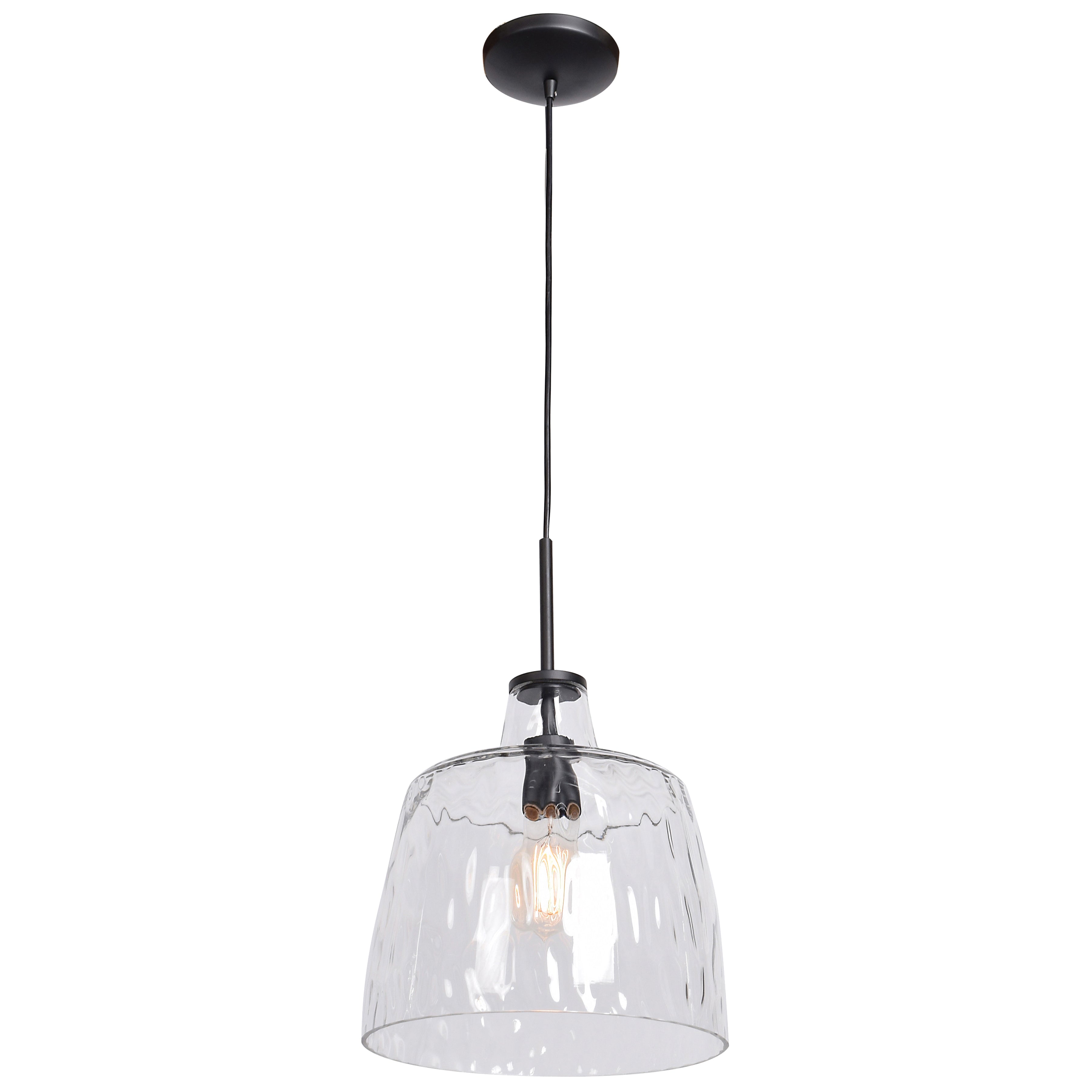 LED Pendant Light, 380 Lumens, 5W, 2200K, 120V, Black Finish