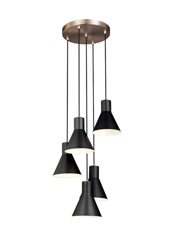 5141305EN3-848, Five Light Cluster Pendant , Towner Collection