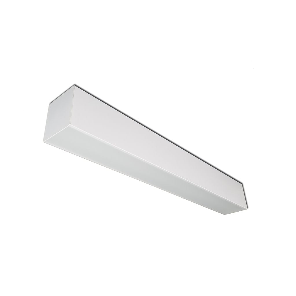 4 Foot LED Linear Pendant Uplight or Downlight, 24 or 48 watt, White Finish