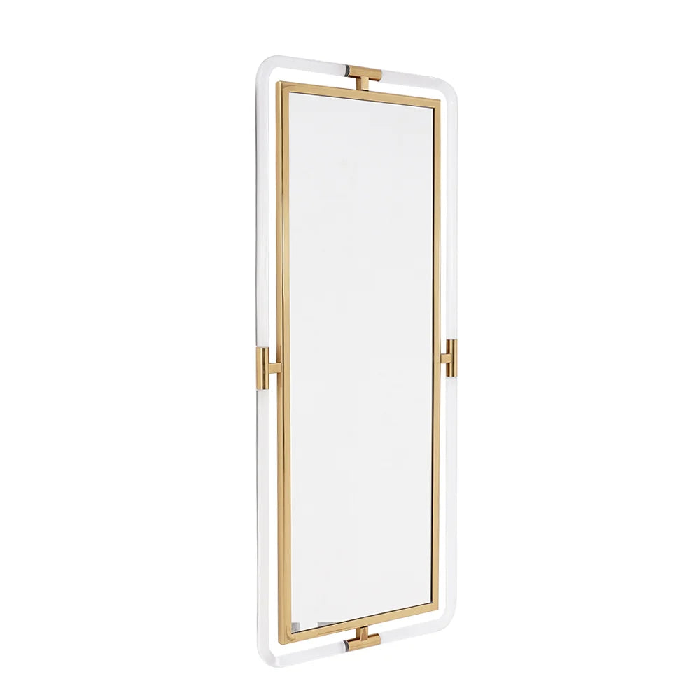 47.2"Modern Gold Full Length Large Long Wall Mirror Decor Acrylic & Metal Frame