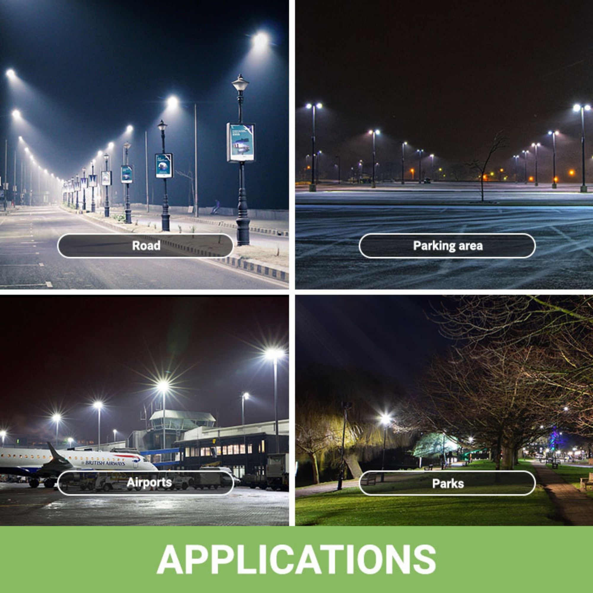 LED Street Light - 450W - 60750 Lumens - With Shorting Cap - Slip Fitter Mount - DLC Listed - 5 Year Warranty