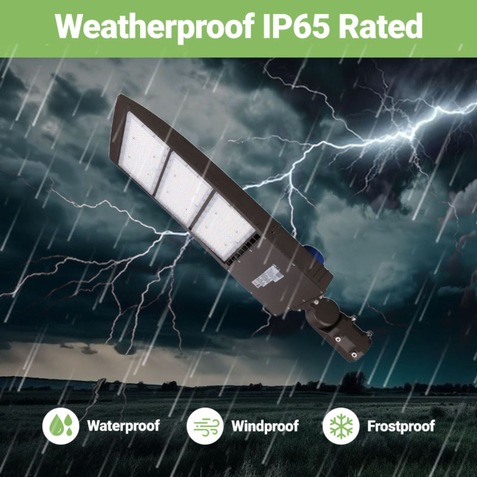LED Street Light - 450W - 60750 Lumens - With Shorting Cap - Slip Fitter Mount - DLC Listed - 5 Year Warranty