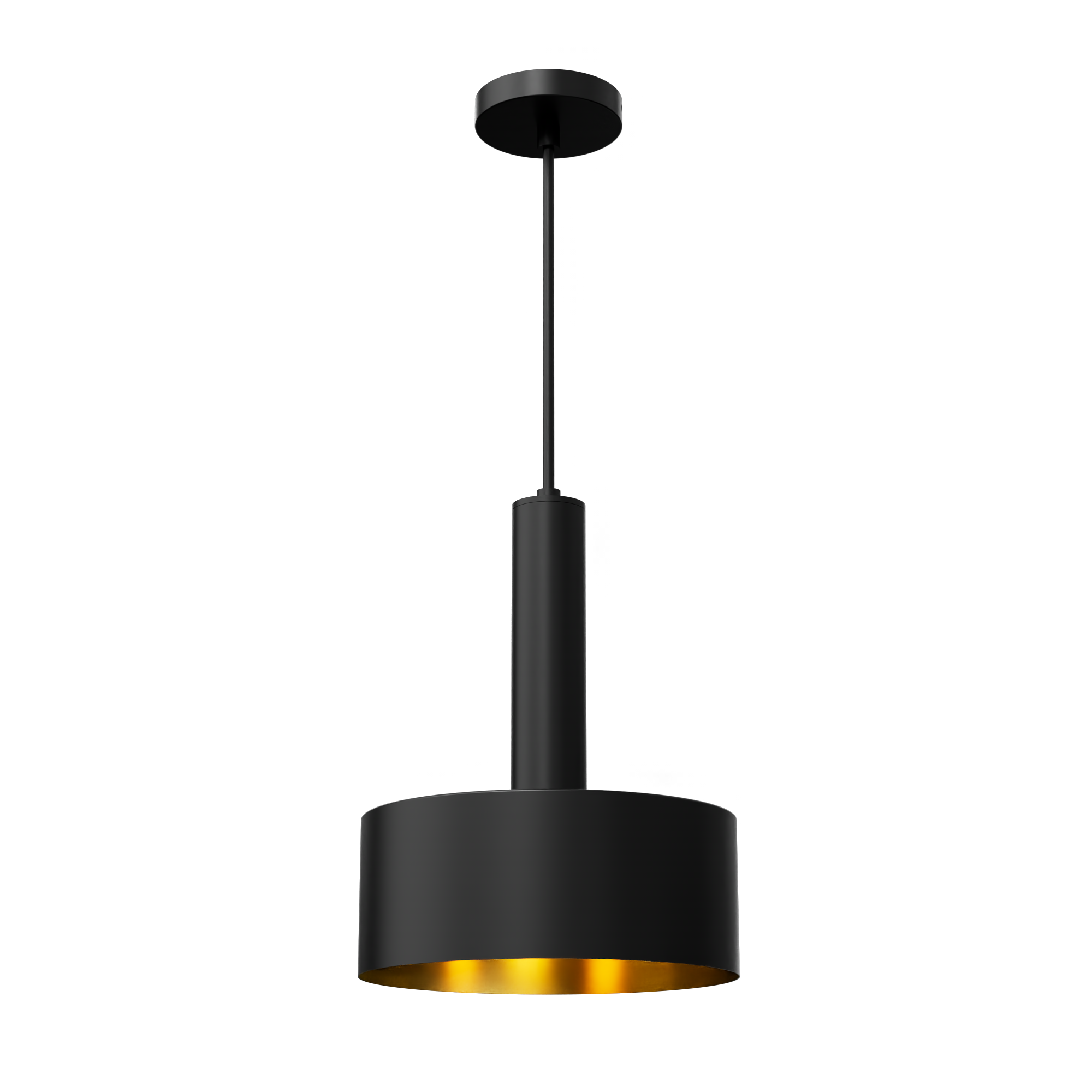 2" Ceiling Mount Cylinder Light w/ Optional Cone or Pan Shade, 450 LM, Triac Dimming, CCT Selectable, 120V, Black