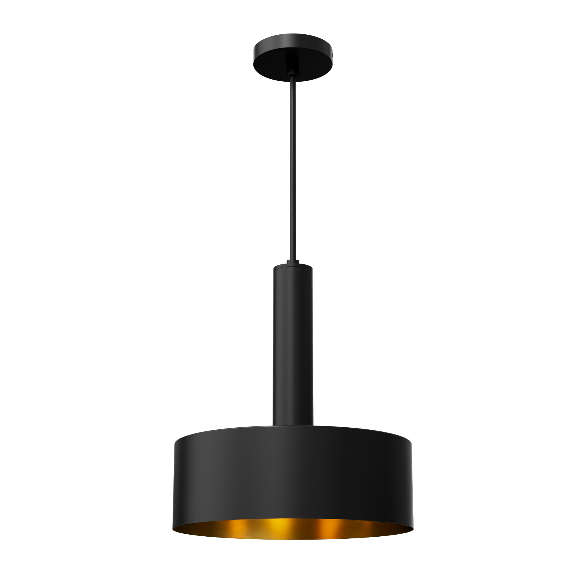 2" Ceiling Mount Cylinder Light w/ Optional Cone or Pan Shade, 450 LM, Triac Dimming, CCT Selectable, 120V, Black