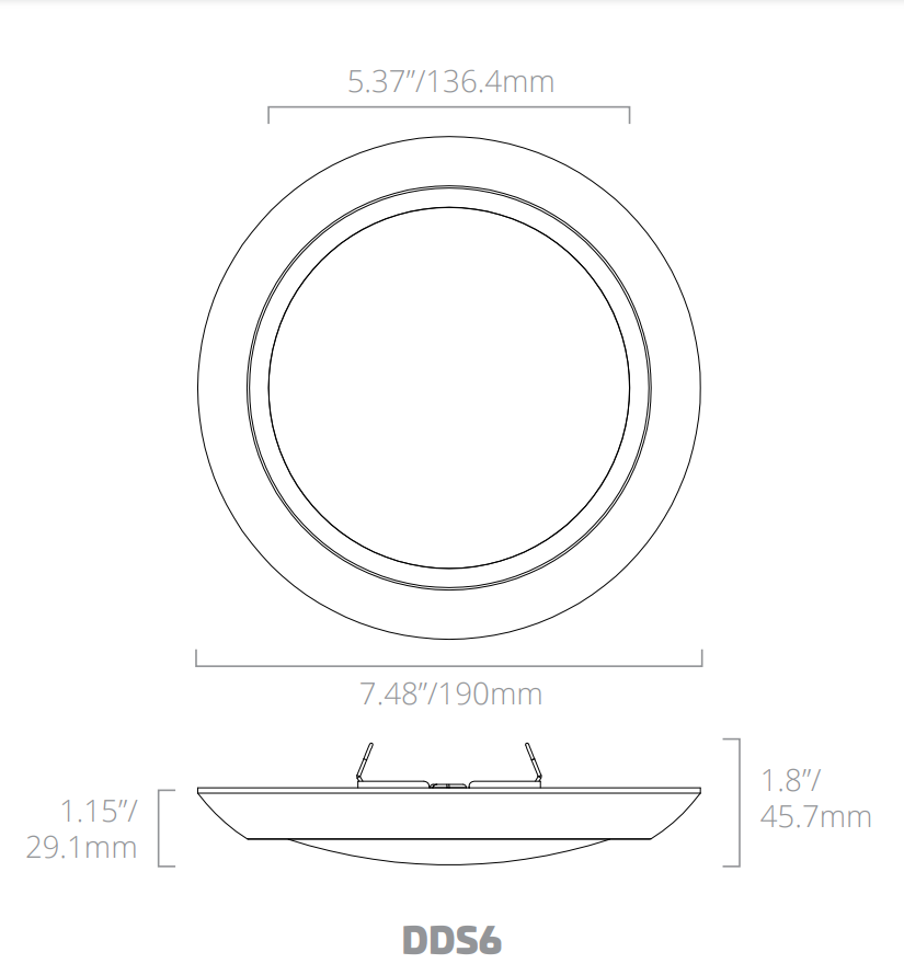 8 Inch LED Disk Downlight, Surface Mount, 120V, CCT Selectable
