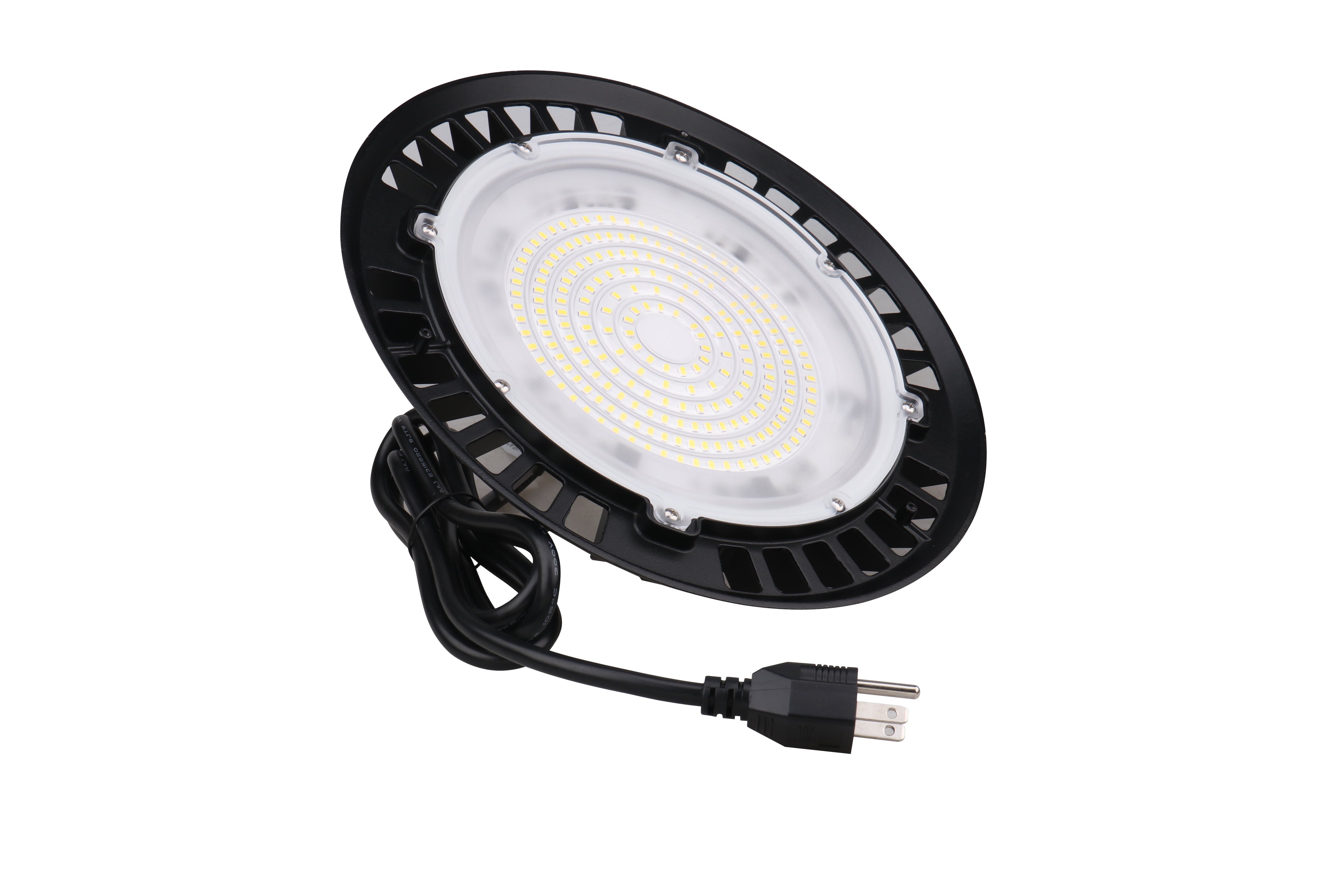 100W Slim UFO LED High Bay Light – 11,000 Lumens, 5000K/4000K, IP65, Dimmable, UL & DLC Listed