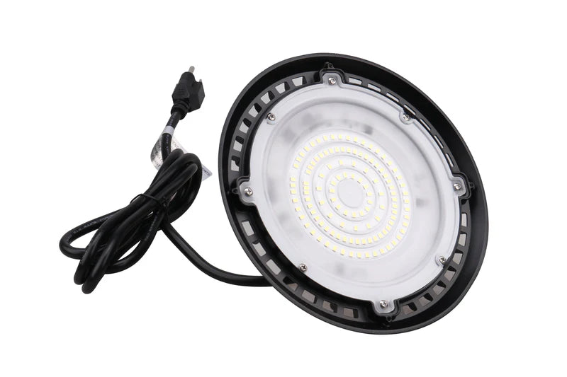 80W Slim UFO LED High Bay Light – 8,800 Lumens, Hook Mount, Warehouse & Industrial Lighting, UL Listed