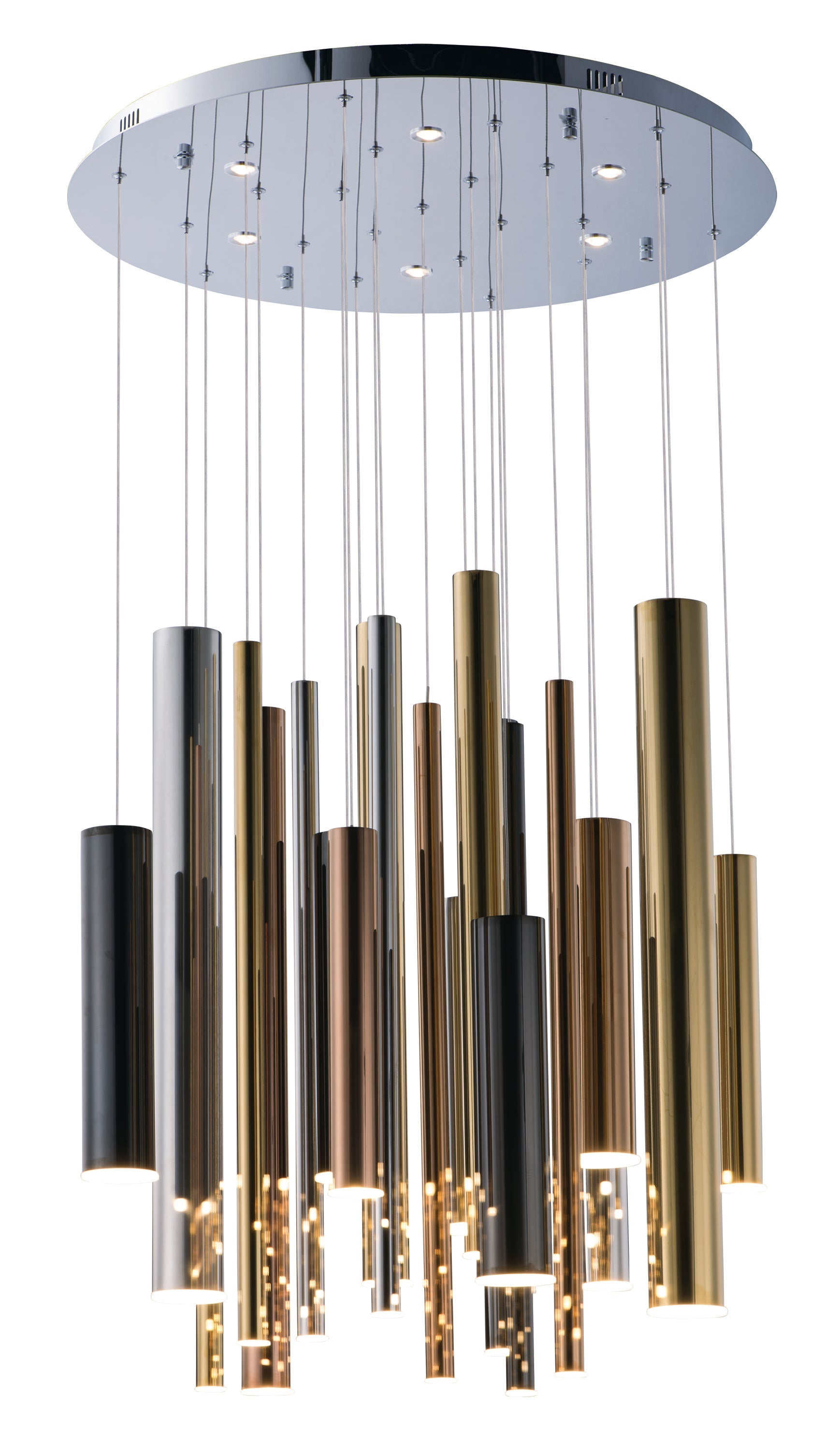 Flute LED 29-Light Pendant E10020-MPLT Suspension Chandelier