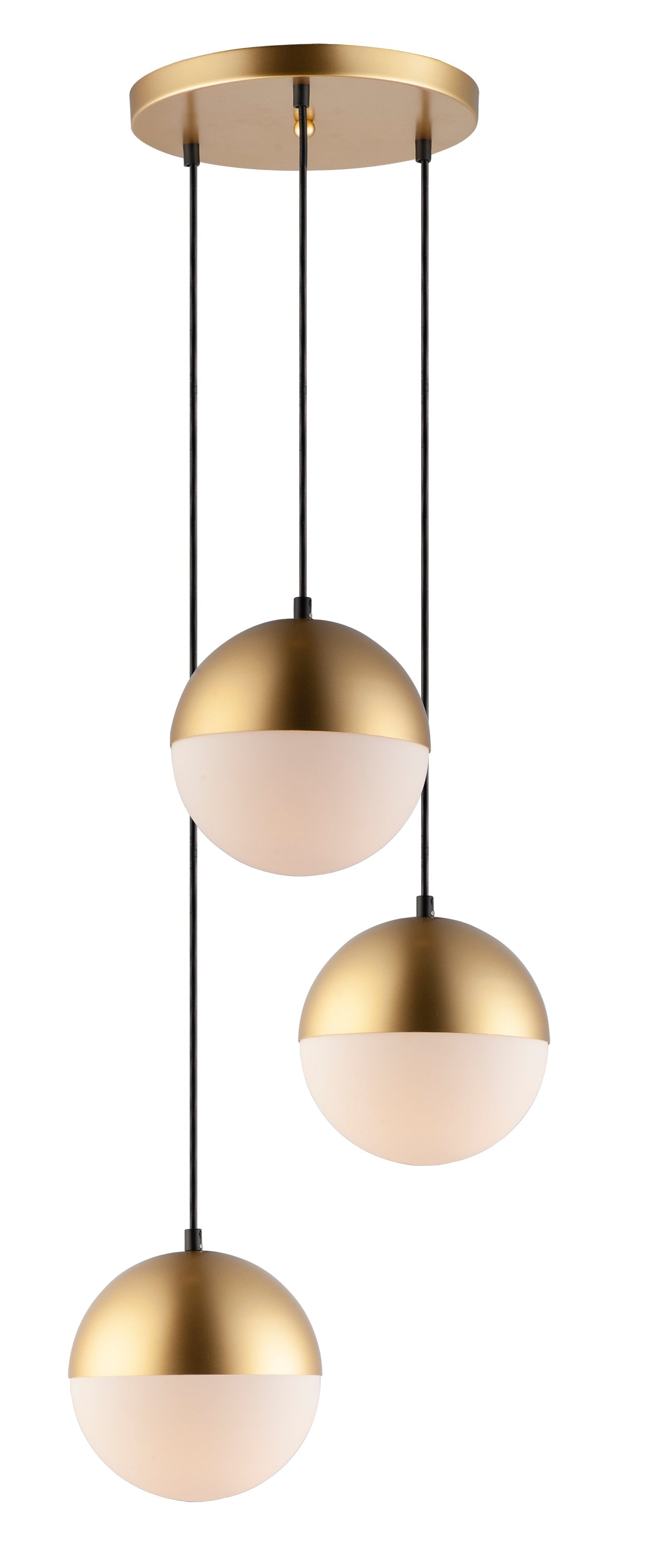 Half Moon LED 3-Light Pendant E20364-92MG Chandelier