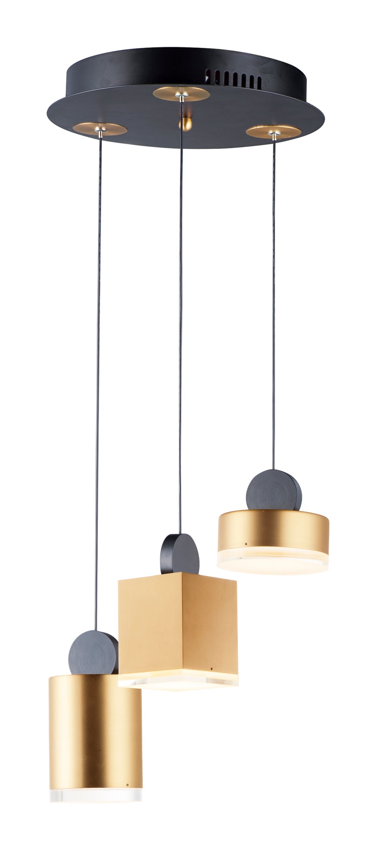 Nob LED 3-Light Pendant E20863-75BKGLD