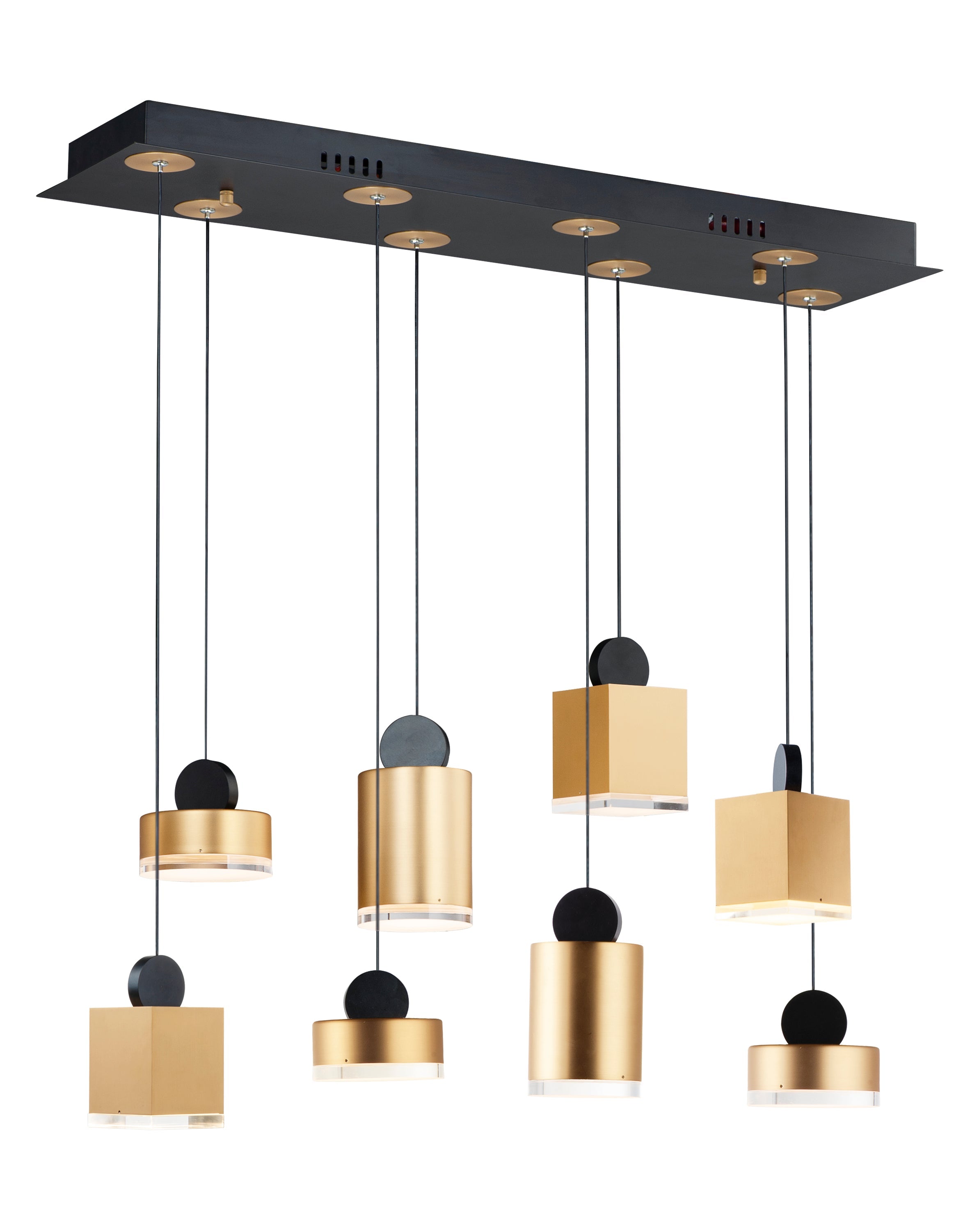 Nob LED 8-Light Pendant E20867-75BKGLD Multi-Light Pendant