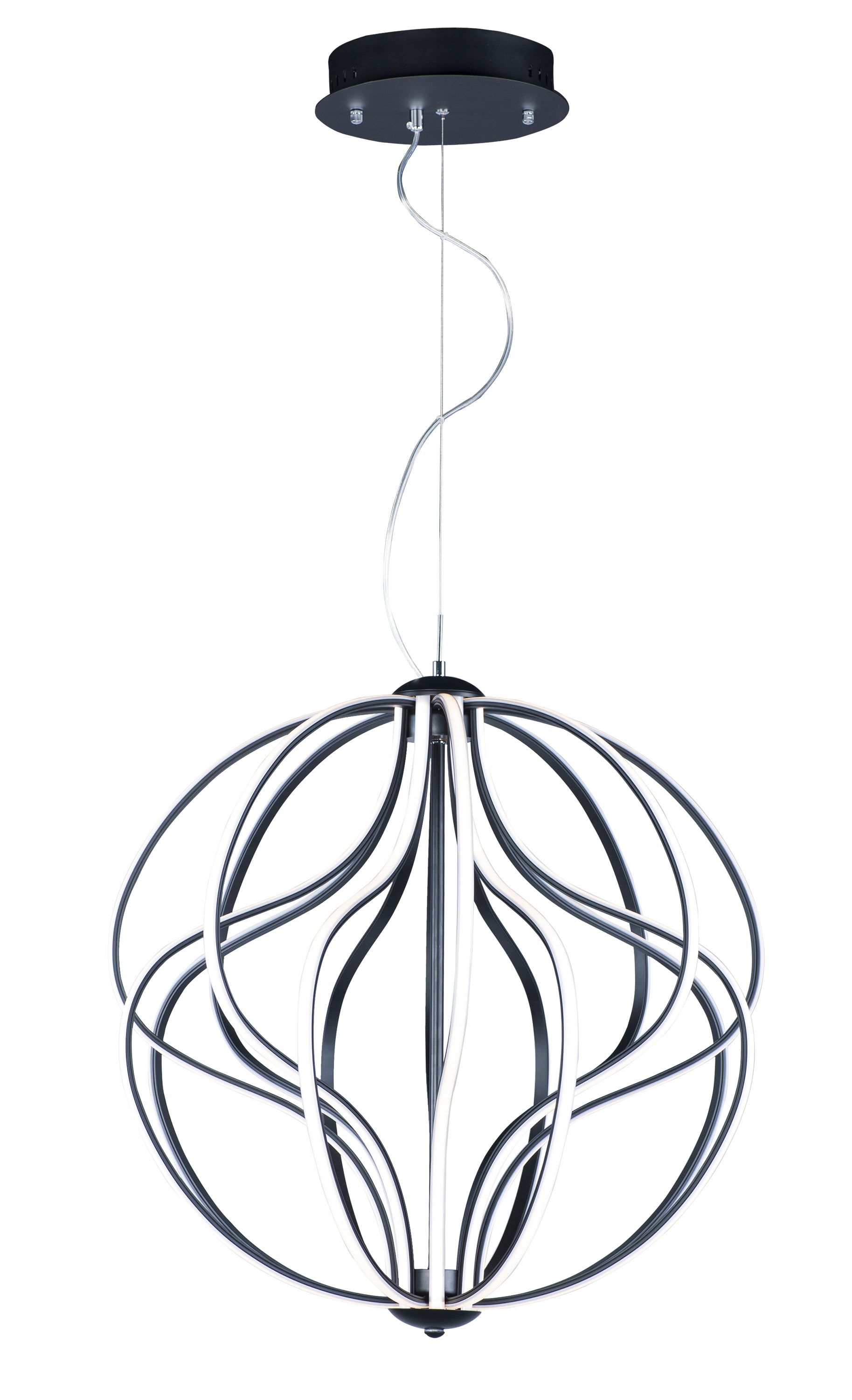 Aura LED 16-Light Pendant E21176-BK Multi-Tier Chandelier
