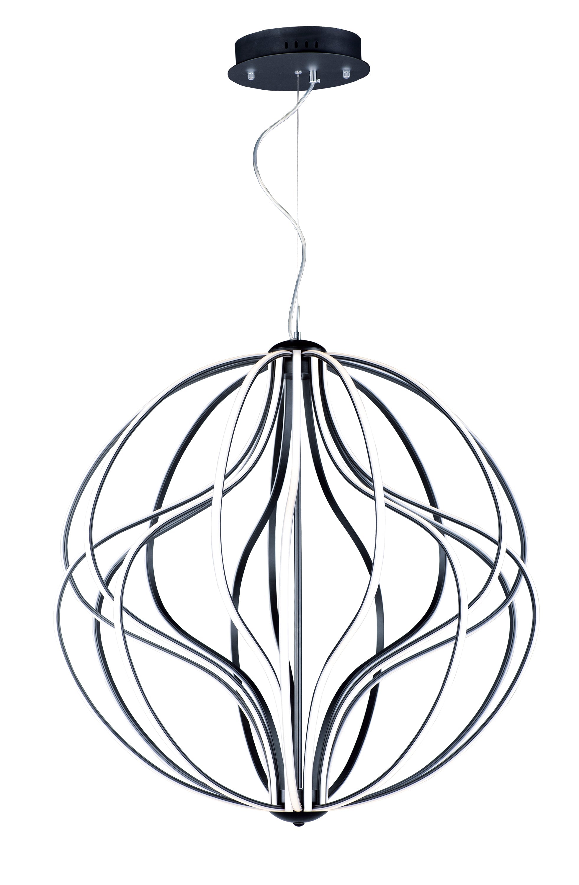 Aura LED 18-Light Pendant E21178-BK Multi-Tier Chandelier