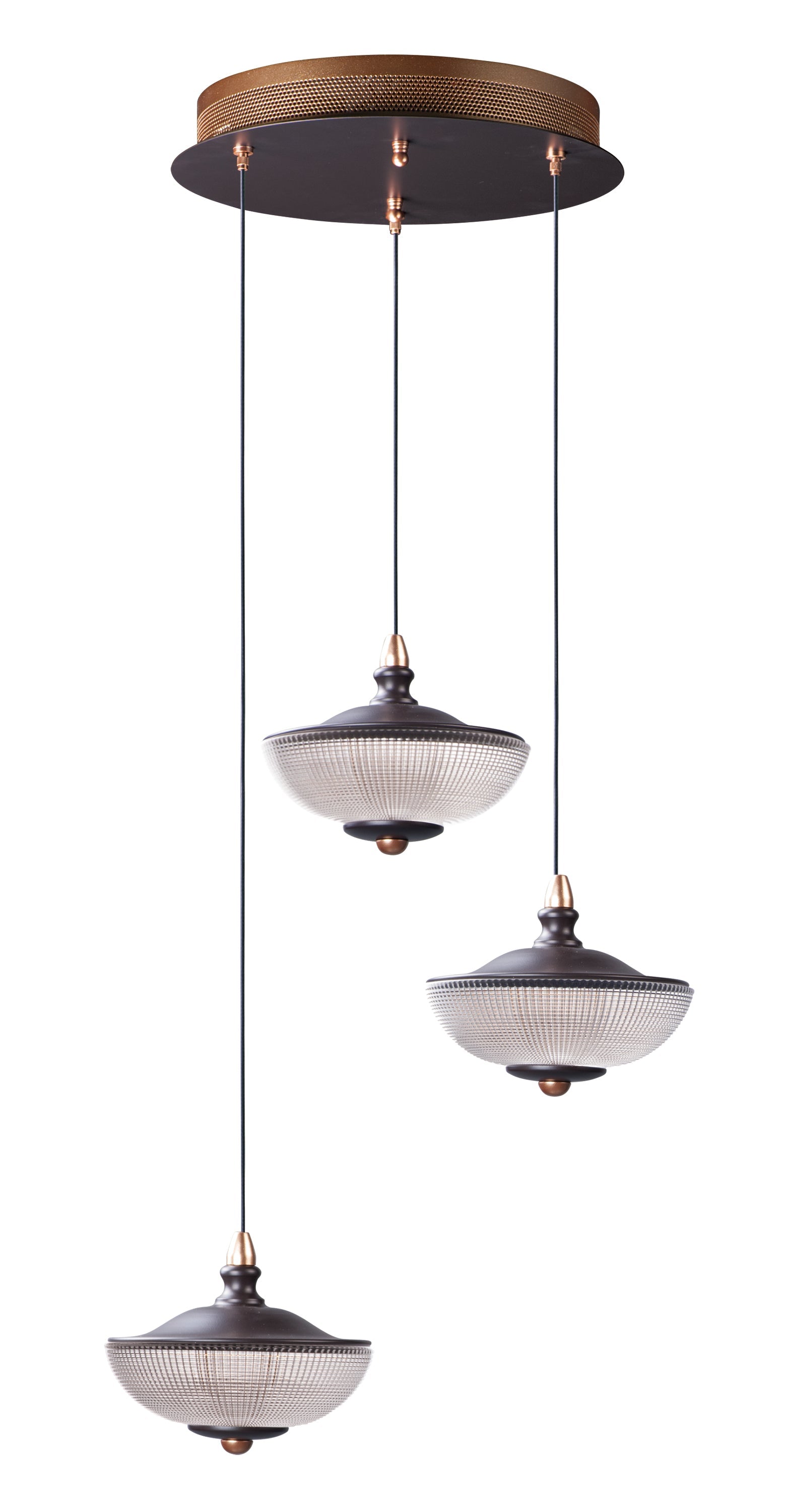 Bella 3-Light LED Pendant E23152-126BRZGLD Suspension Chandelier
