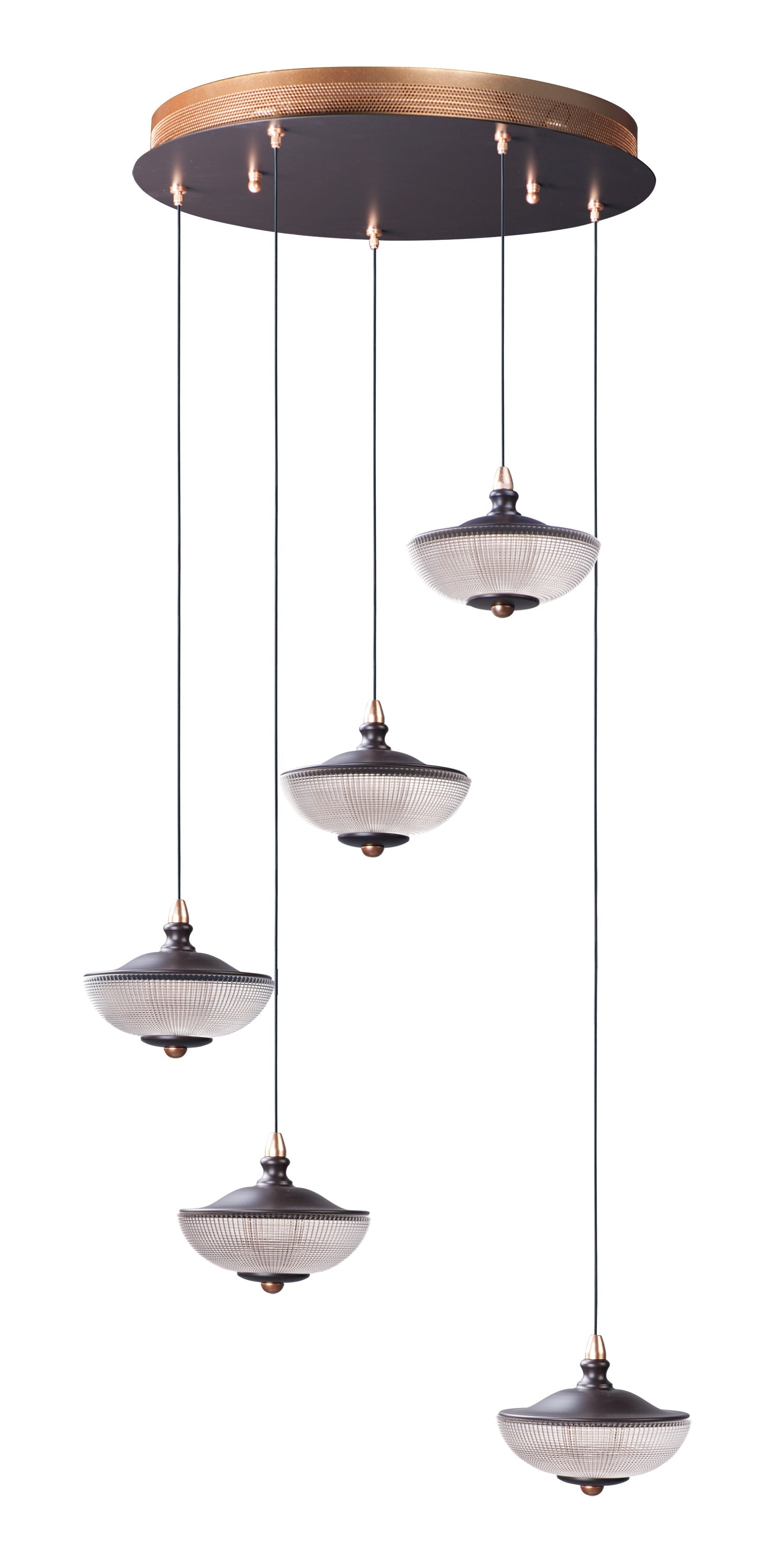 Bella 5-Light LED Pendant E23153-126BRZGLD Suspension Chandelier