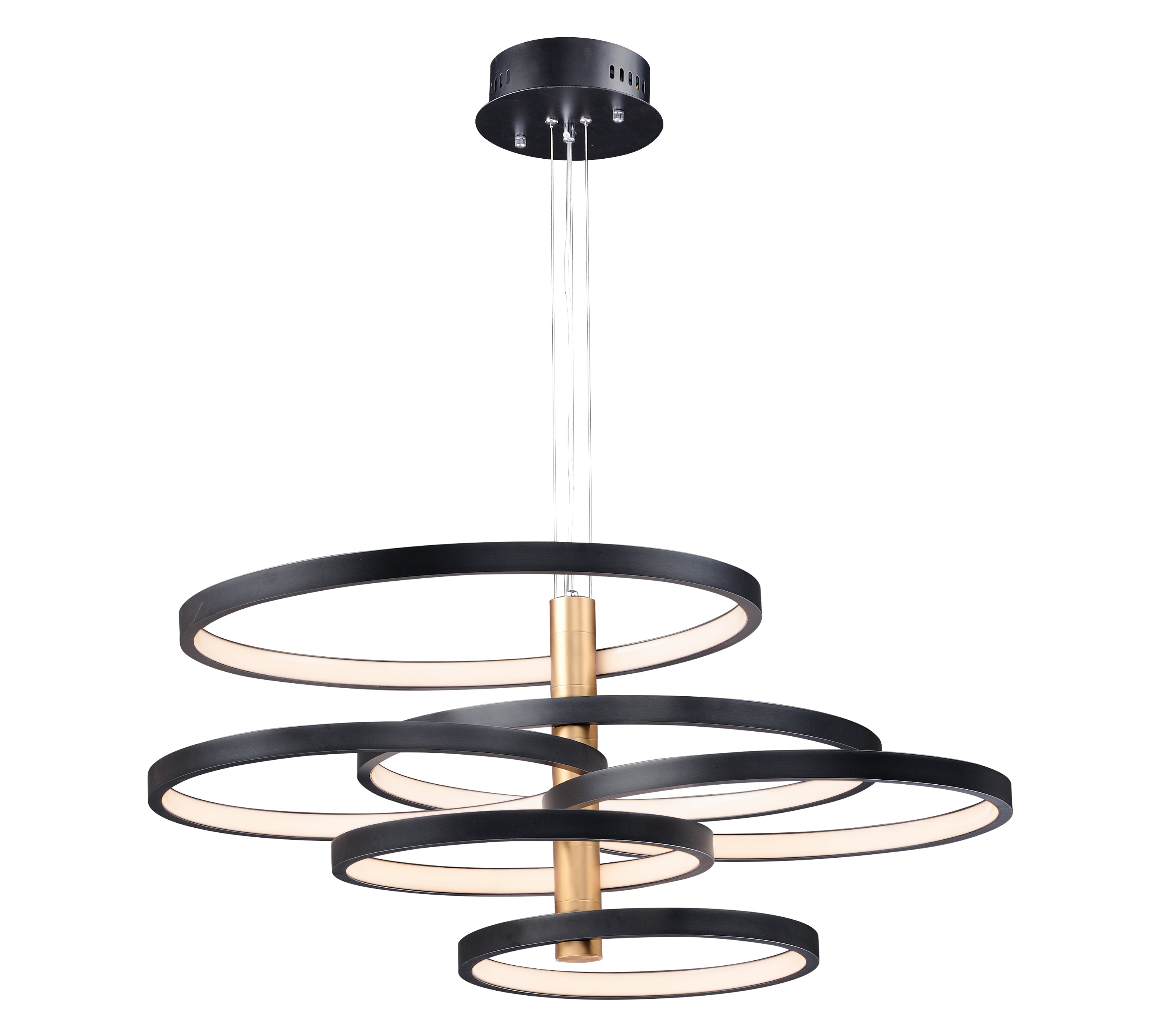 Hoopla LED Pendant E24327-BKGLD Suspension Pendant