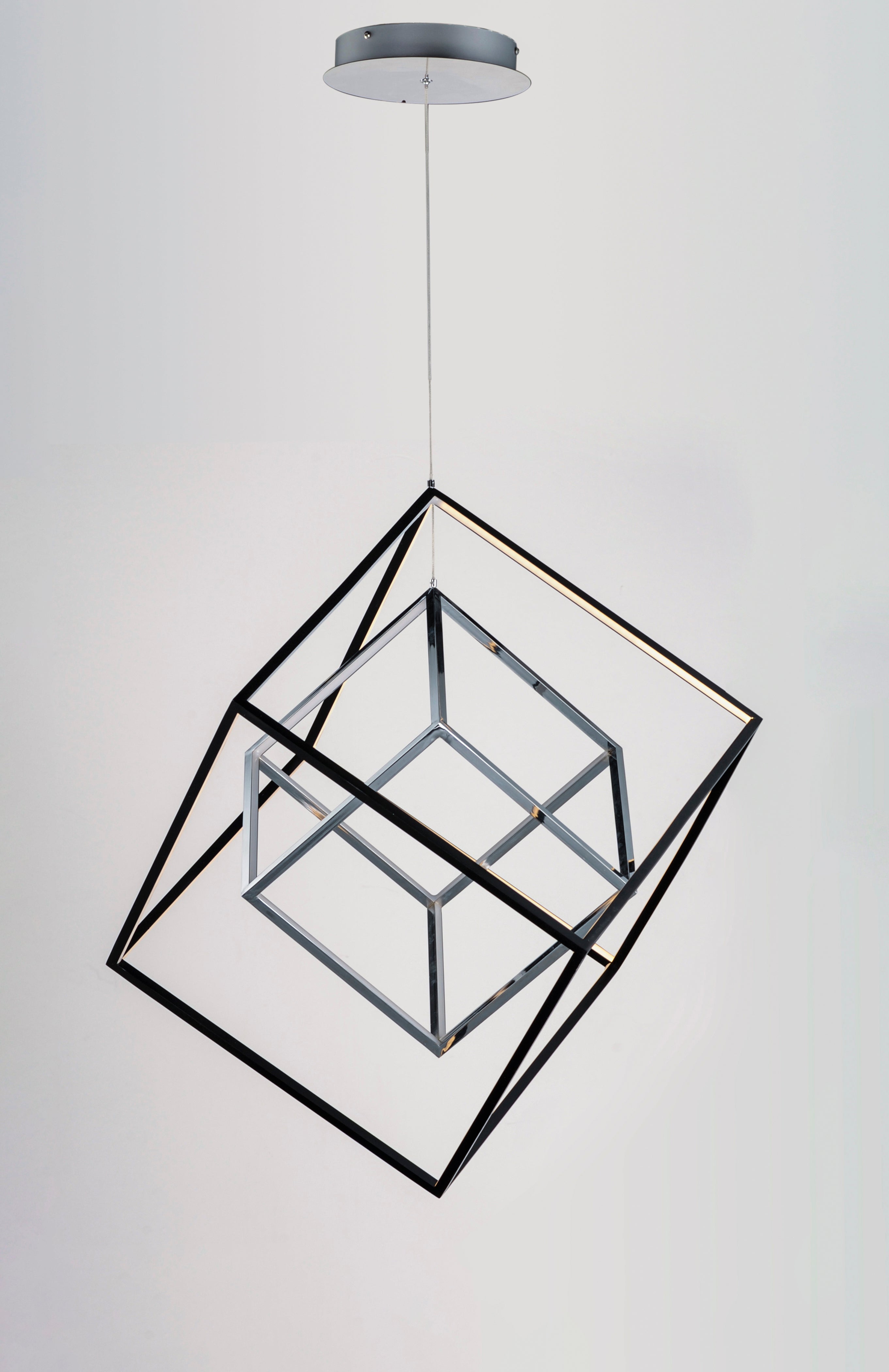 4 Square 2-Light LED Pendant