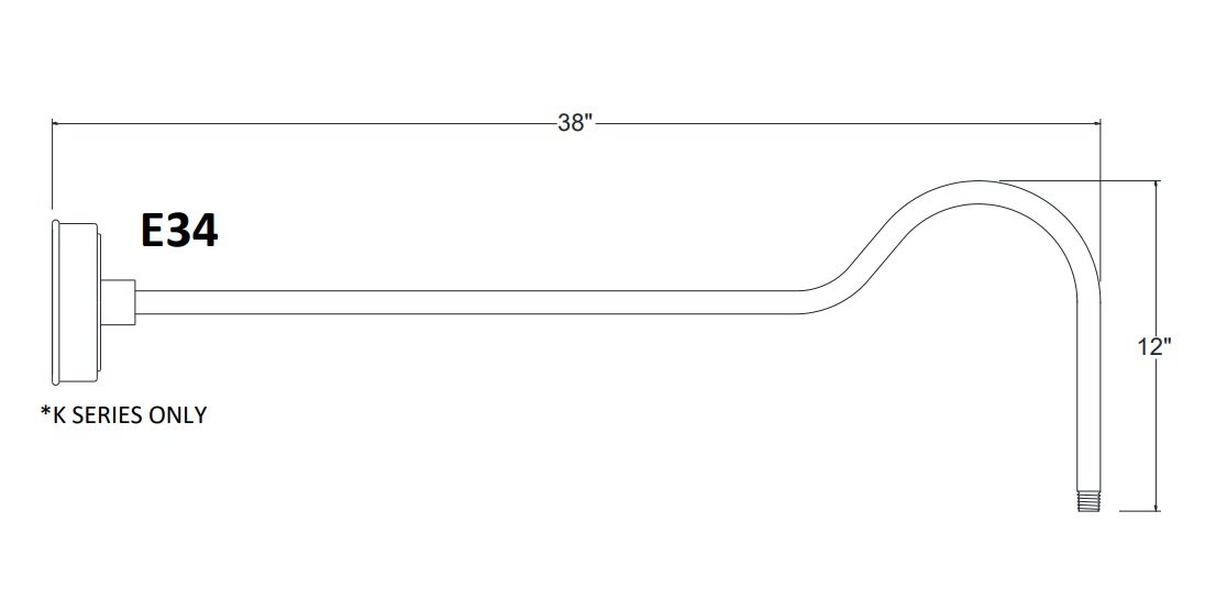 K1 Series LED Sign Light, Multiple Finishes and Mounting Arms Available