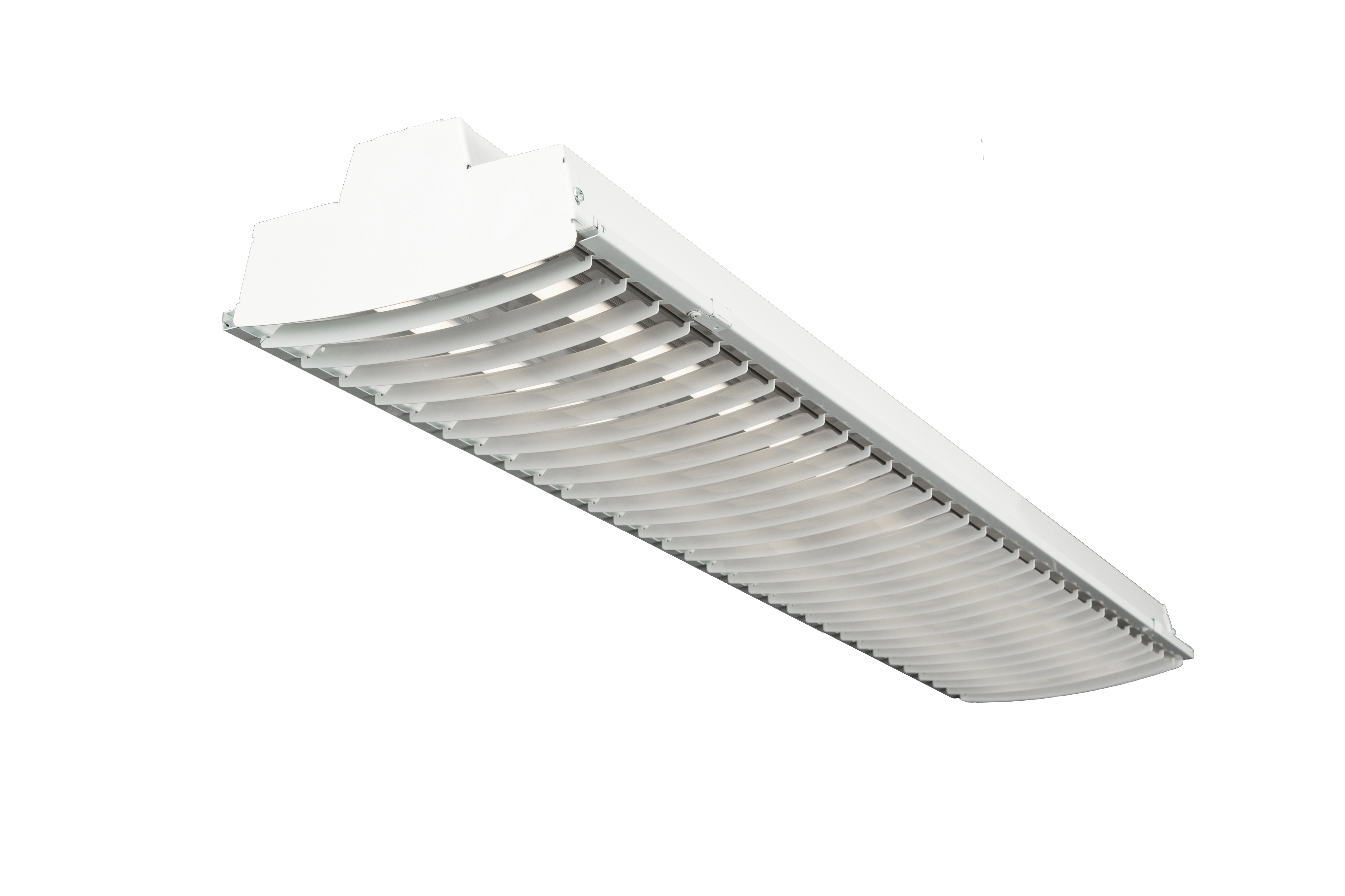 Linear Louvered Light 48 Inches 4500-9000 Lumen 2, 3, or 4 18W 5000K Lamps Included