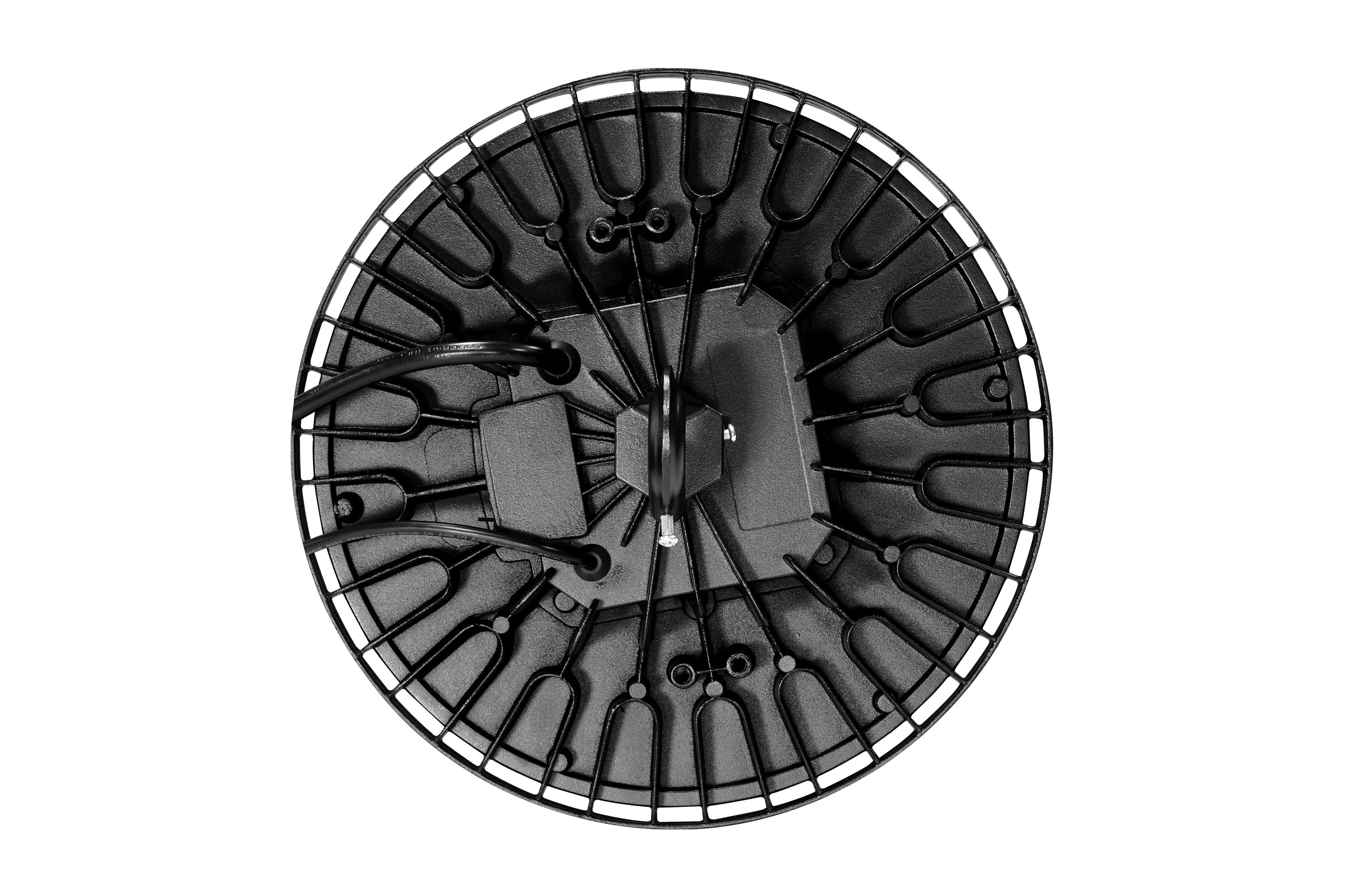 LED UFO High Bay Light - 100W, 14,000 Lumens, CCT Selectable (3000K/4000K/5000K), 120-277V, Dimmable, IP65, Black Finish