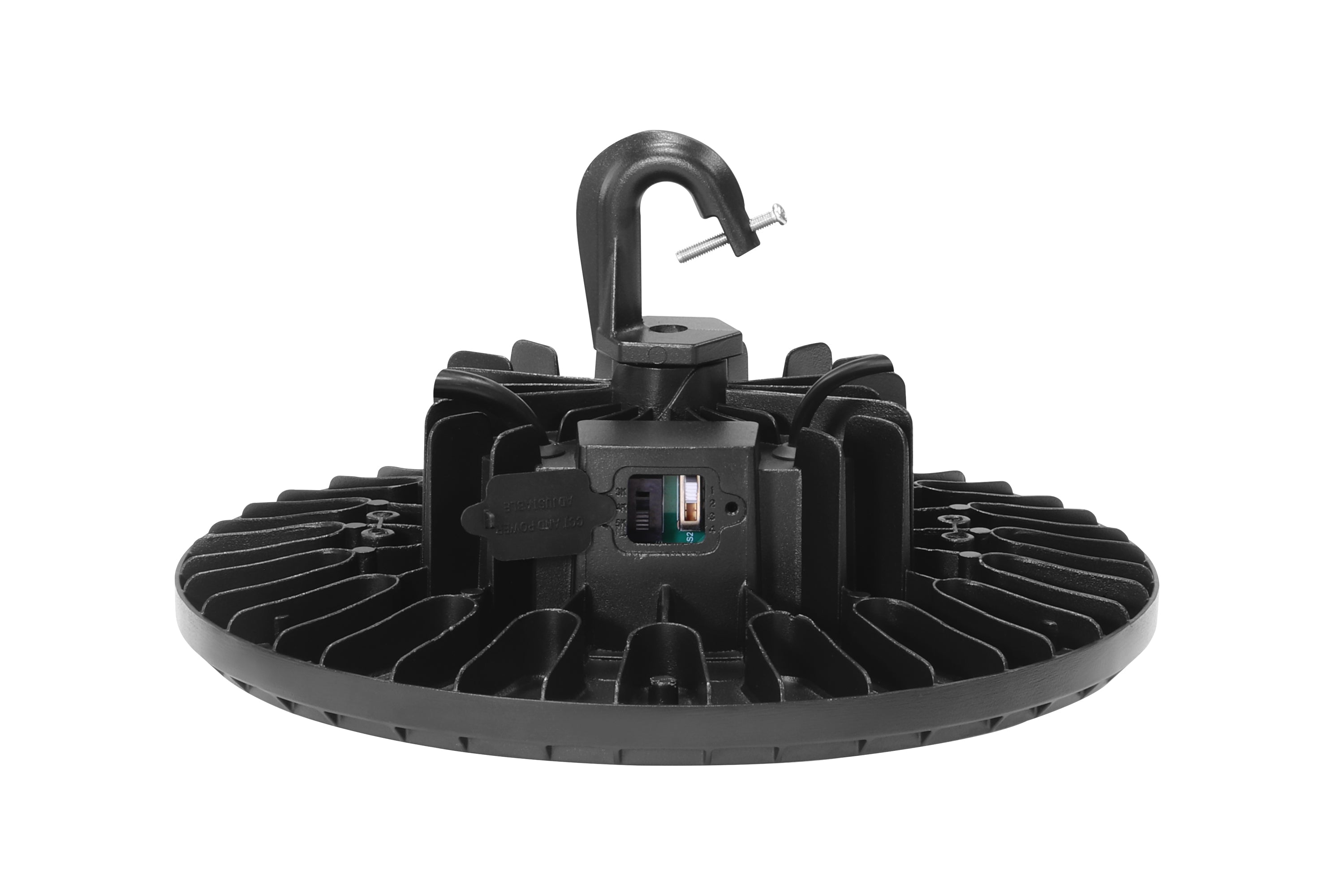 LED UFO High Bay Light - 150W - 22,000 Lumens - CCT Selectable - 120-277V - IP65 - Black - UL & DLC 5.1