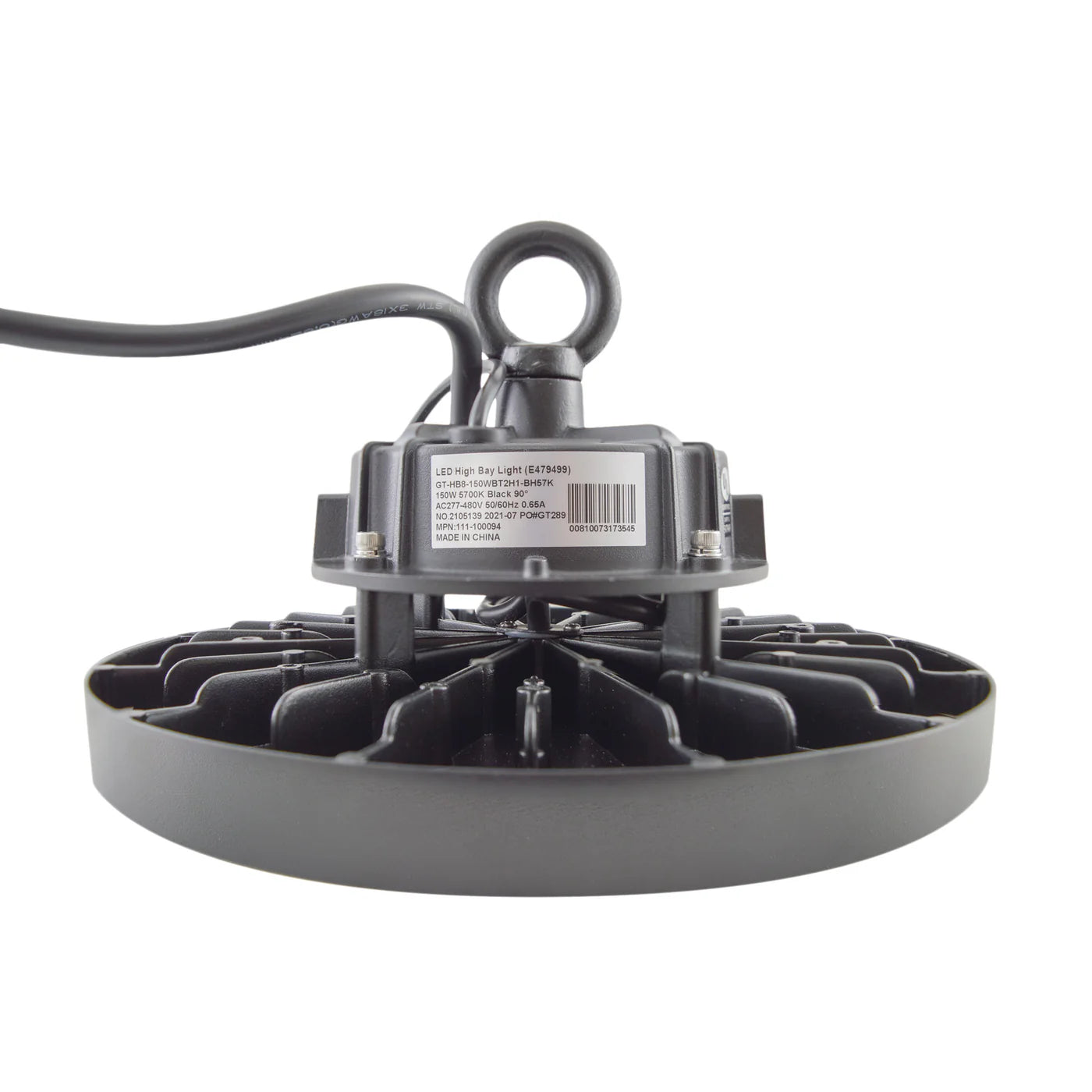 LED High Bay UFO - 100W - 14,100 Lumens - HB8 - Hook Mount - 6kV Surge Protector - UFO Series - UL+DLC5.1