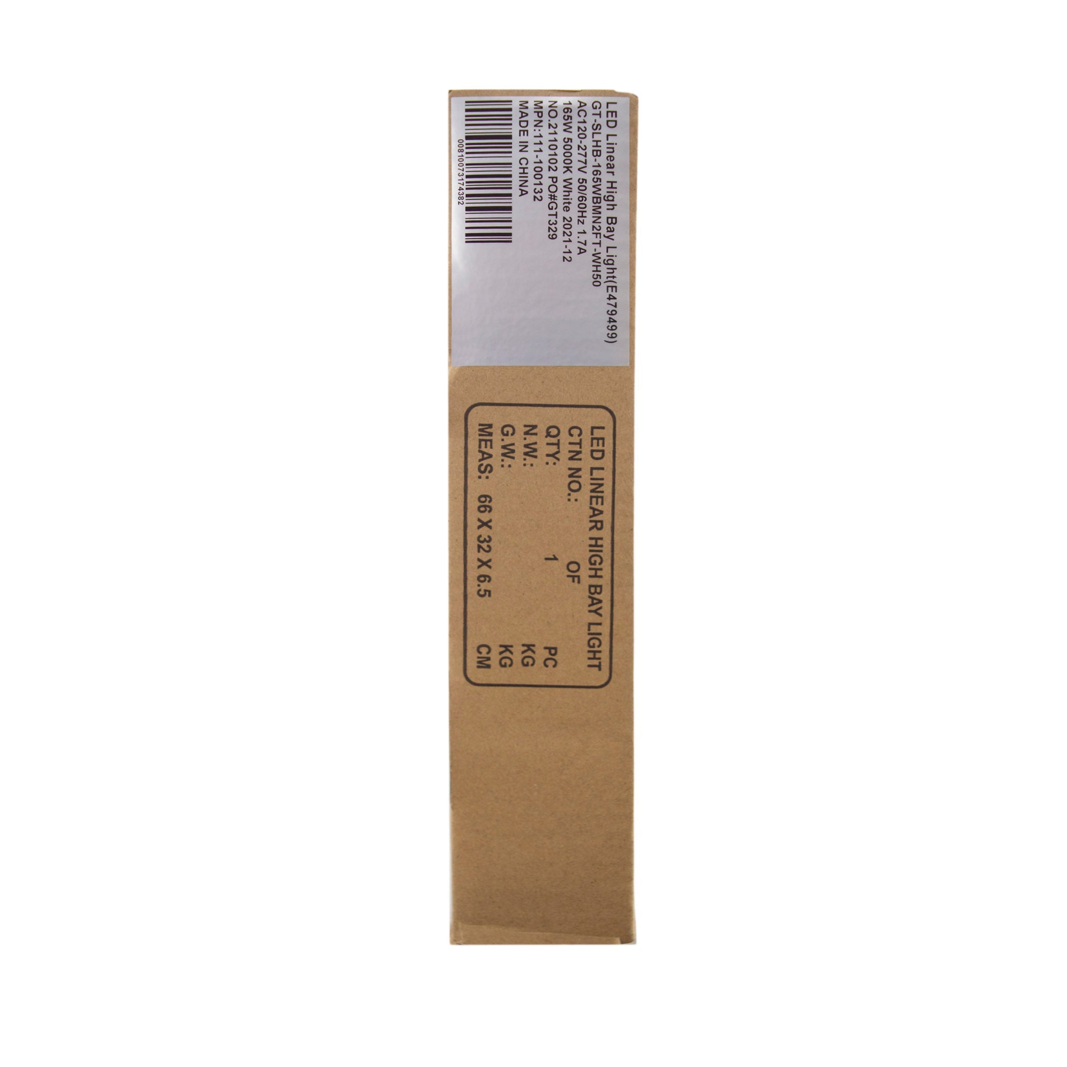 LED Linear High Bay - 165W - SLHB - Frosted Lens - 2ft - Chain Mount - (UL+DLC)