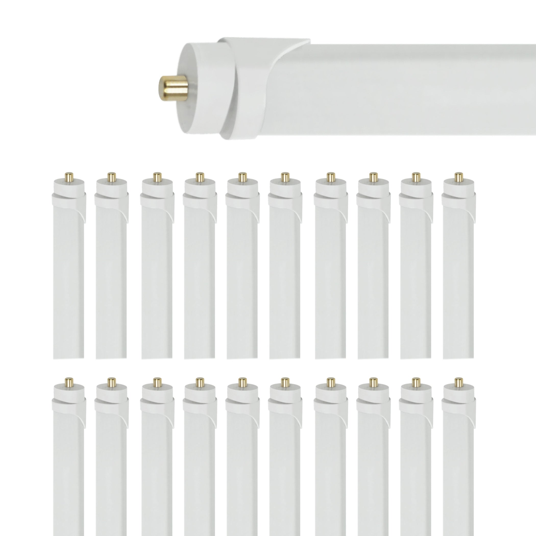 8ft 40W LED Linear Tube - 20 Pack - Fa8 Socket - Bypass - (ETL)