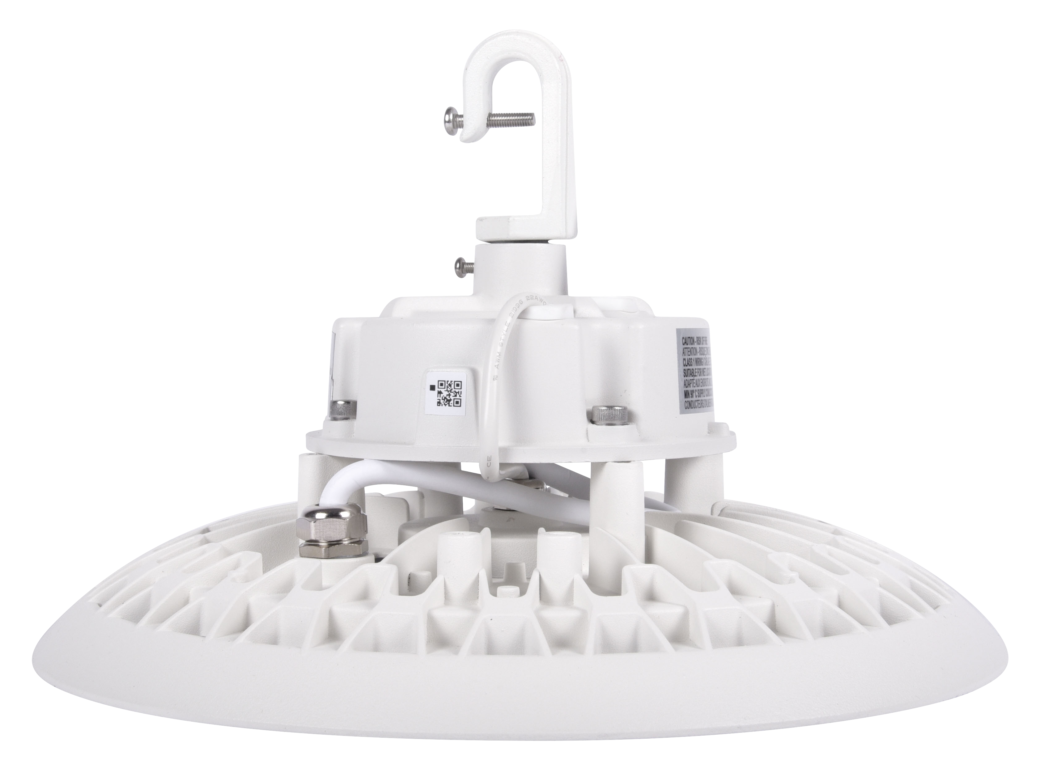 13" LED UFO High Bay Light, 150W, 23,097 Lumens, 5000K, IP66 Rated, White Finish