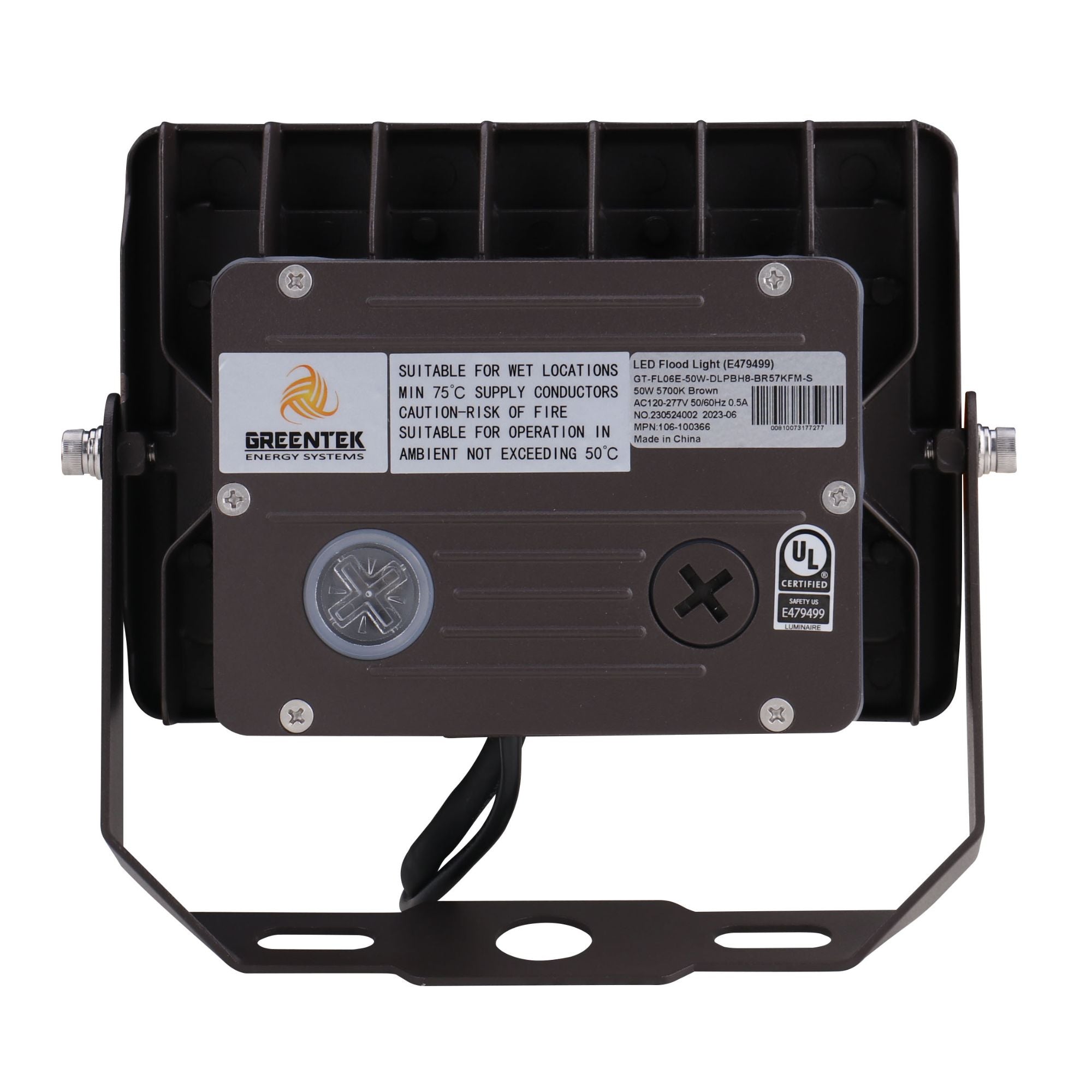 LED Flood Light - 50W - 6400 Lumens - FL06E - Photocell Included - UL+DLC5.1