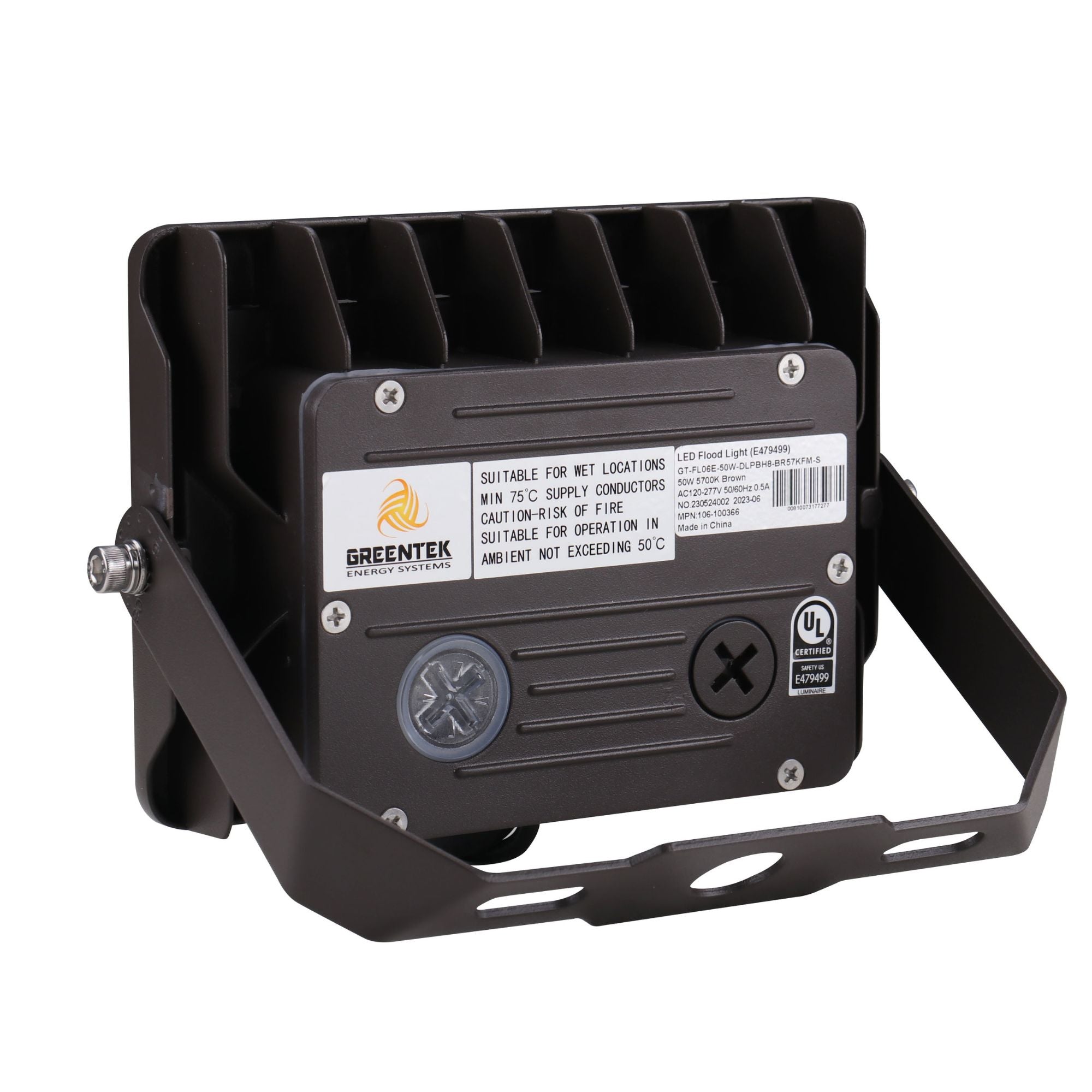 LED Flood Light - 50W - 6400 Lumens - FL06E - Photocell Included - UL+DLC5.1