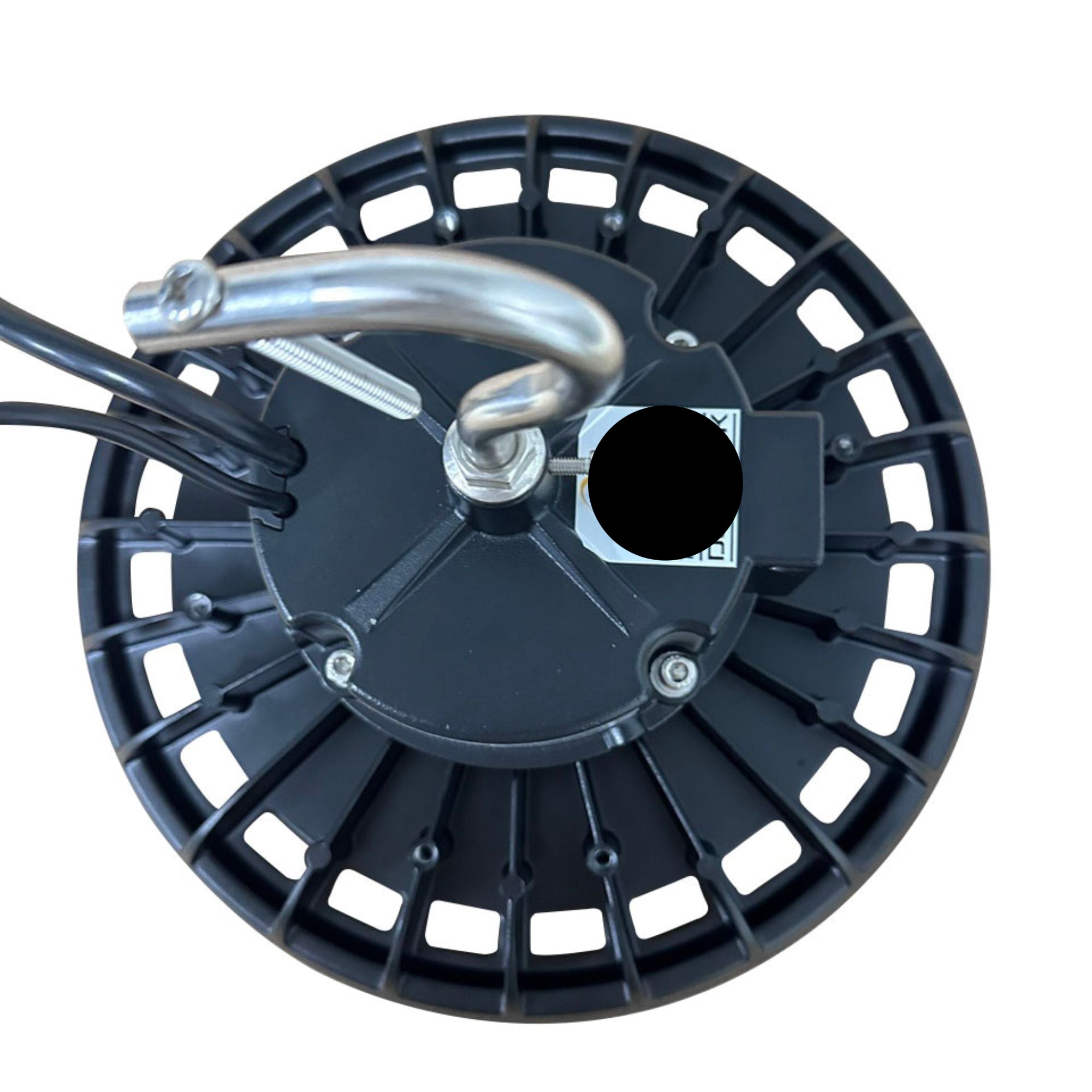 LED High Bay - 148lm/w - Wattage Tunable (150W/120W/100W) - CCT Selectable (5000K/4000K/3500K) - UFO5 - Hook Mount - Black - UL DLC 5.1