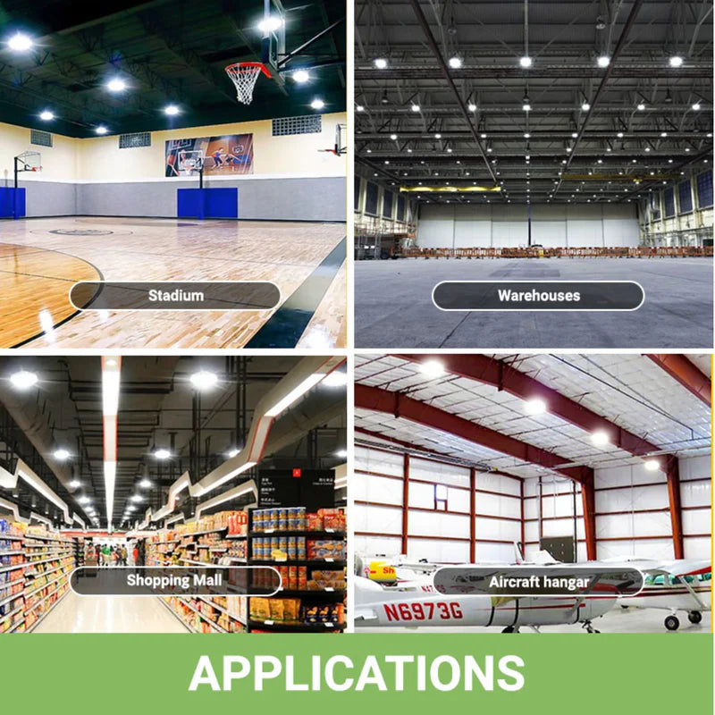 200W LED High Bay UFO Light – 28,200 Lumens – Energy-Efficient Commercial & Industrial Lighting – UL & DLC 5.1 Certified