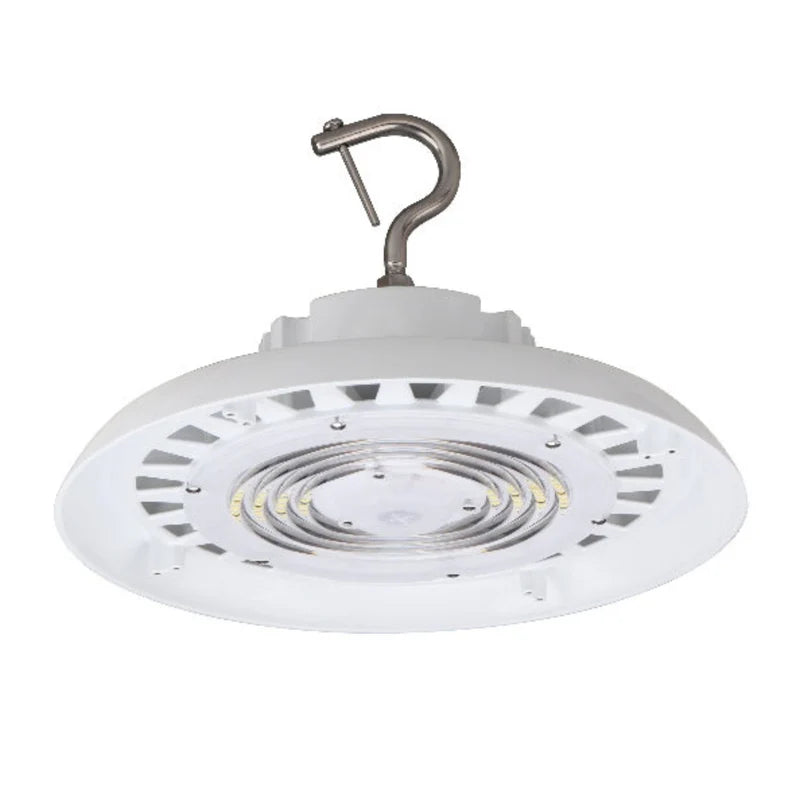 High-Voltage 150W LED UFO High Bay Light – 21,450 Lumens, Hook Mount, UL & DLC 5.1 Certified