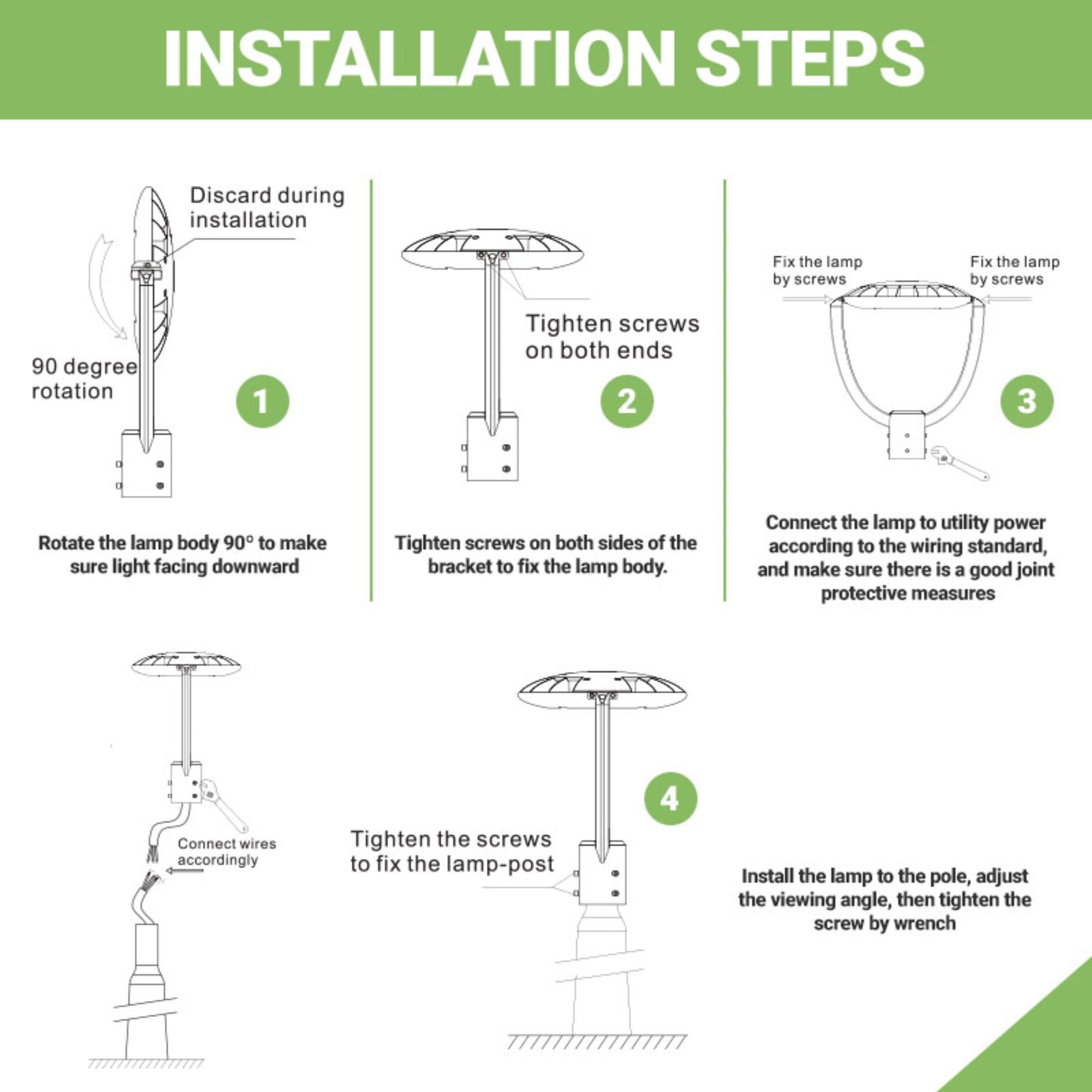 LED Post Top Light - 150W - Shorting Cap