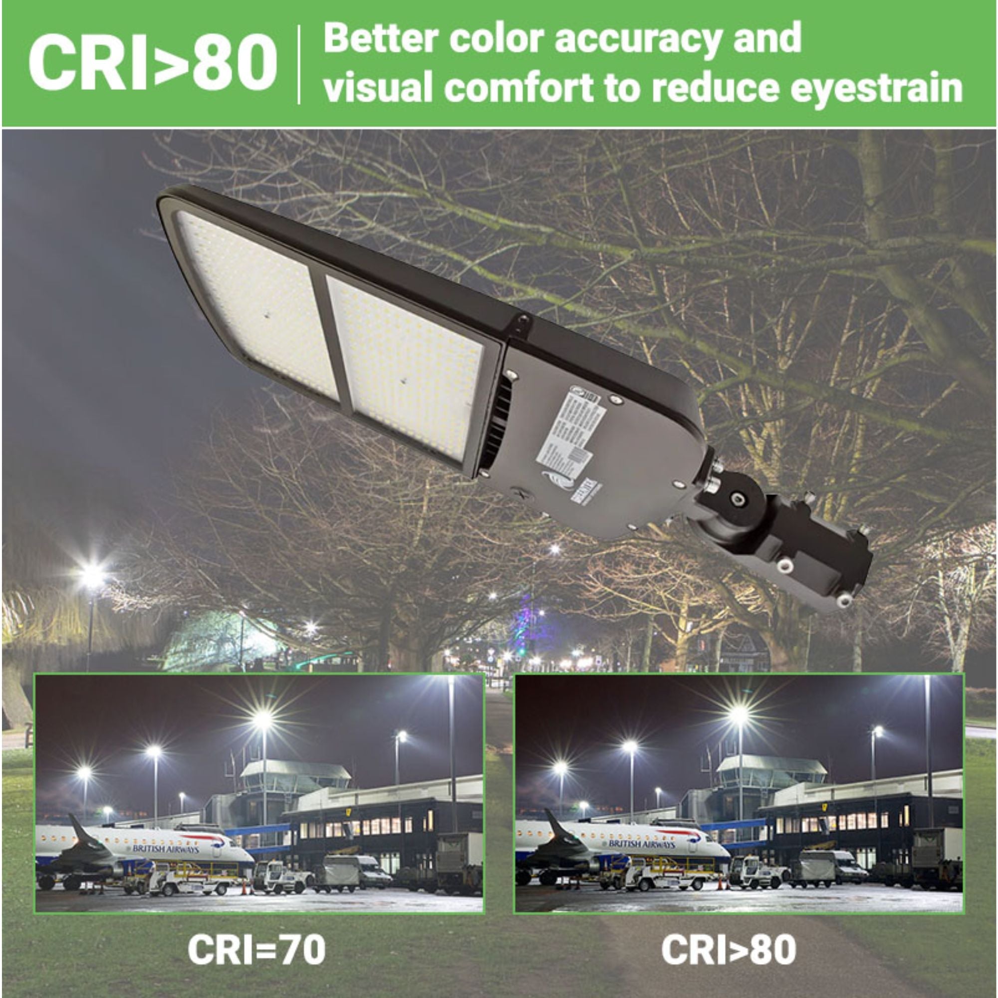 LED Street Light - 300W - 44,820 Lumens - Shorting Cap - Slip Fitter Mount - AL5 Series - UL+DLC 5.1