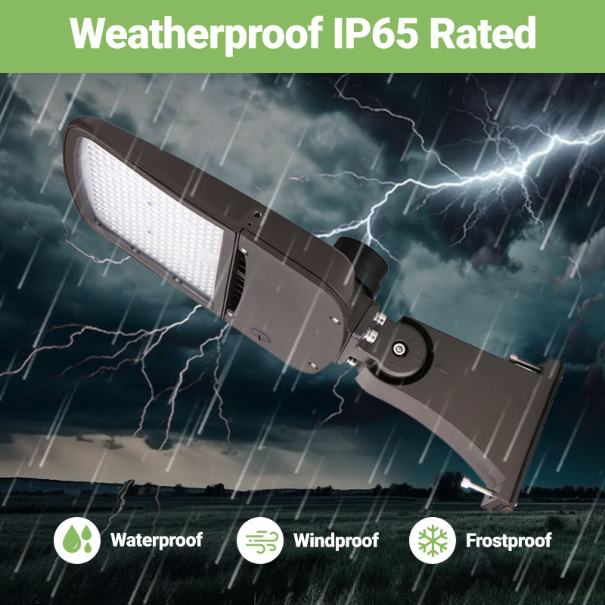 LED Street Light - 150W - 22,200 Lumens - Shorting Cap - Slip Fitter Mount - AL5 Series - High Voltage - UL+DLC 5.1