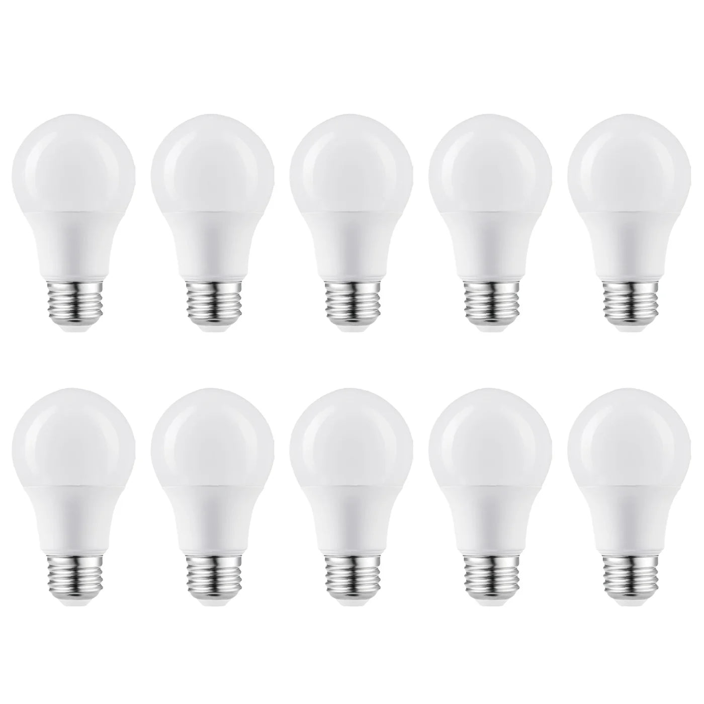 LED A19 Light Bulb - 9W - 800lm - 10 or 96 Pack - Dimmable - 60 Watt Equivalent - E26 - ETL