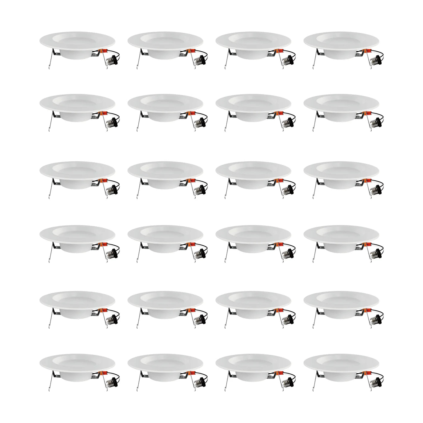 LED Recessed Downlight - 6 inch - 15W - 24 Pack - Selectable 5 CCTs - Triac Dimming - ETL & ES