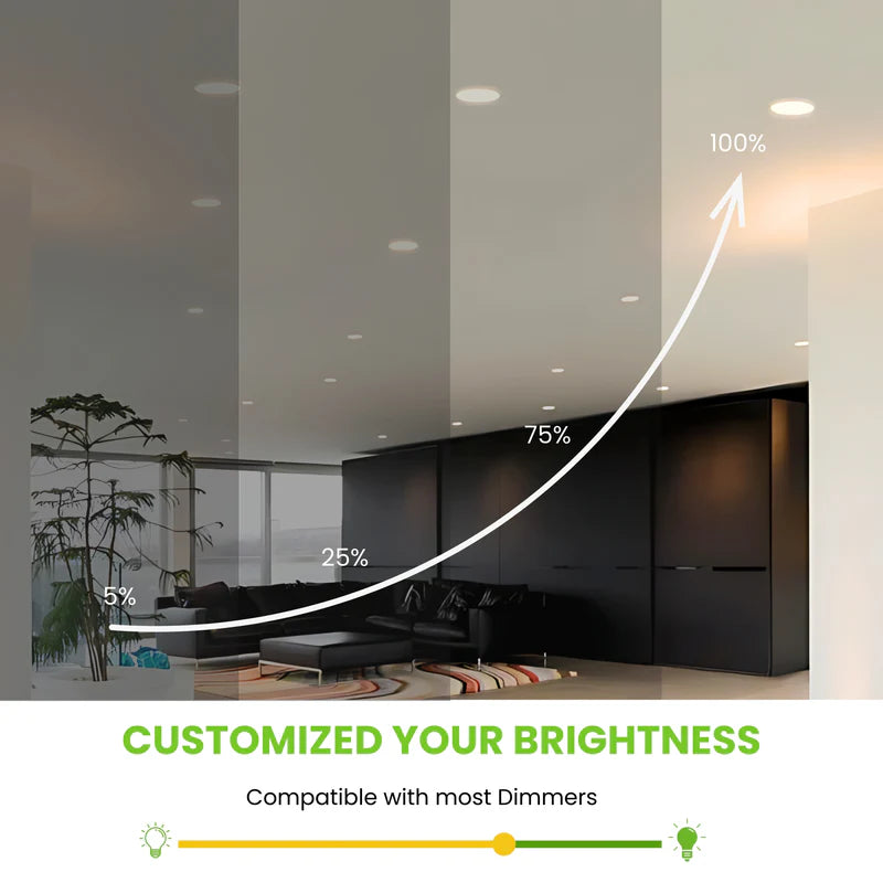LED Recessed Downlight - 6 inch - 15W - 24 Pack - Selectable 5 CCTs - Triac Dimming - ETL & ES