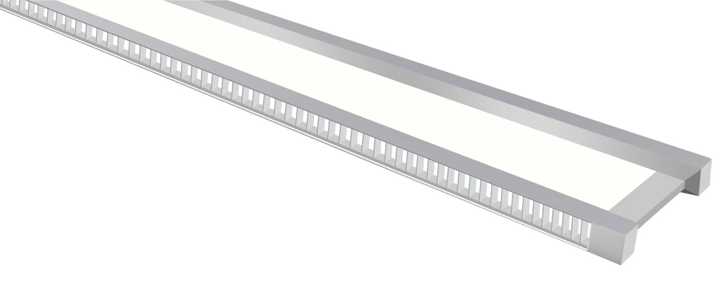 4FT Vertical Linear LED Fixture, 3200 Lumens, 40W, CCT Selectable, Louver Lens, Internal Driver 110-277V